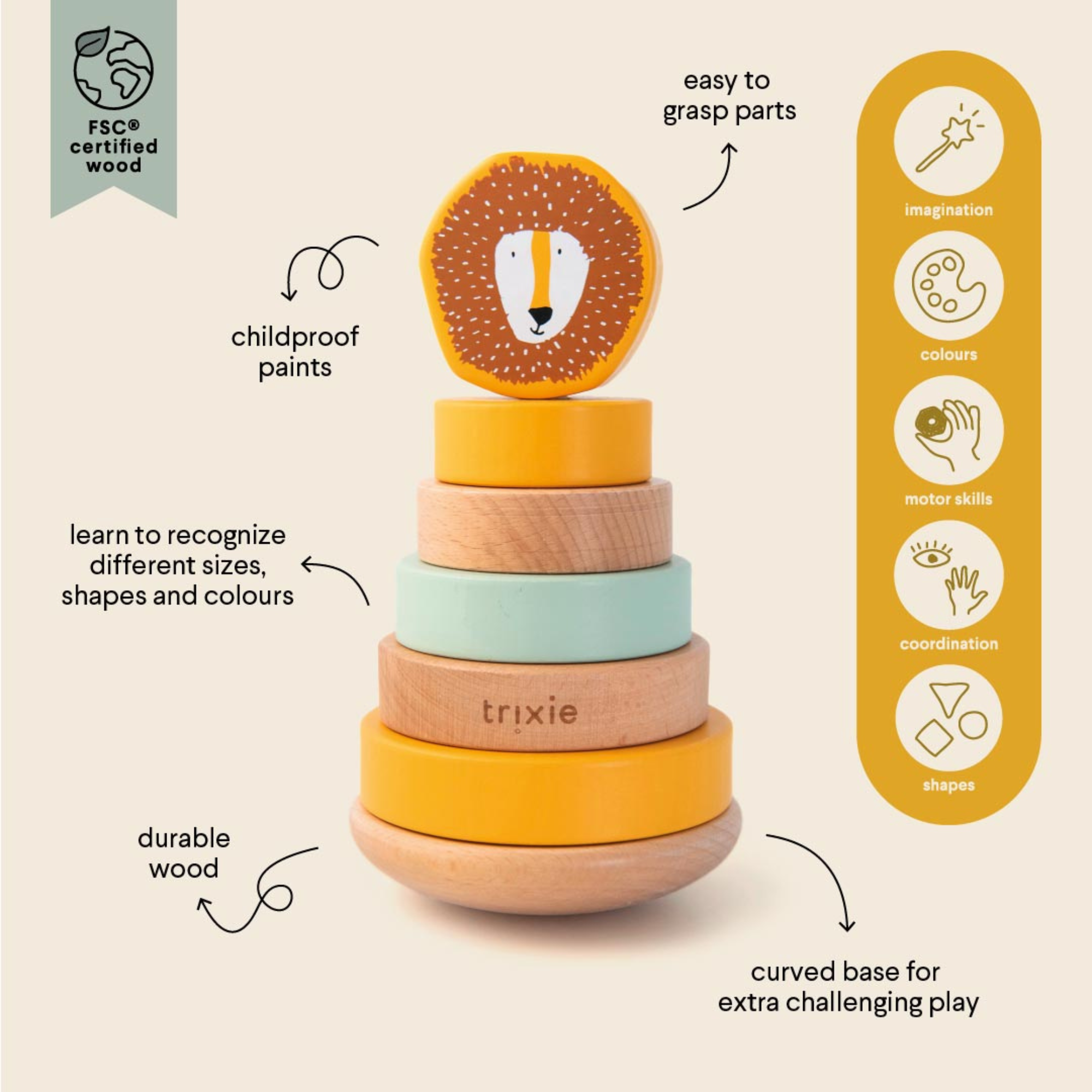 TRIXIE Wooden Stacking Toy