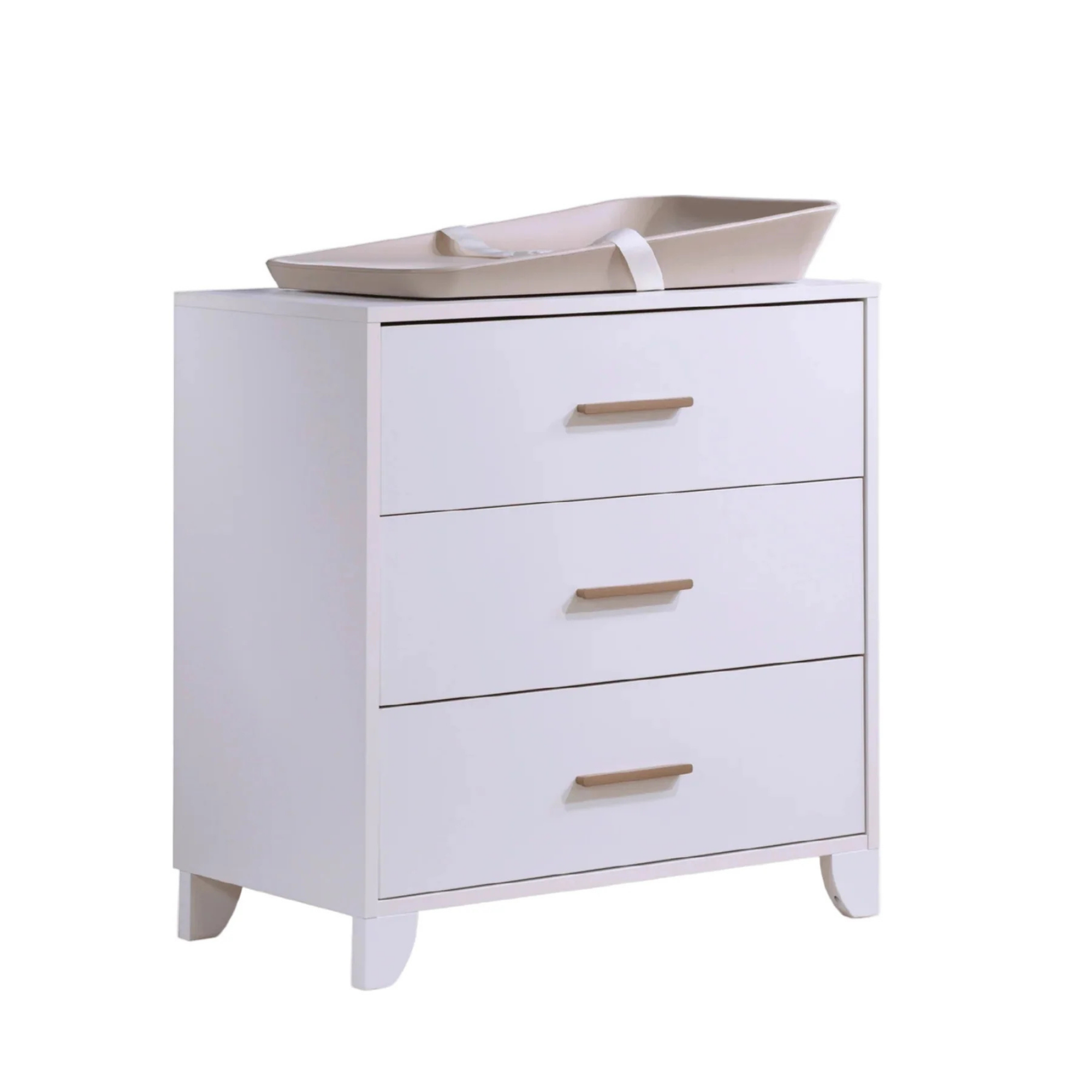 TULIP Aiko Crib and 3 Drawer Dresser (Sold as a set) - White