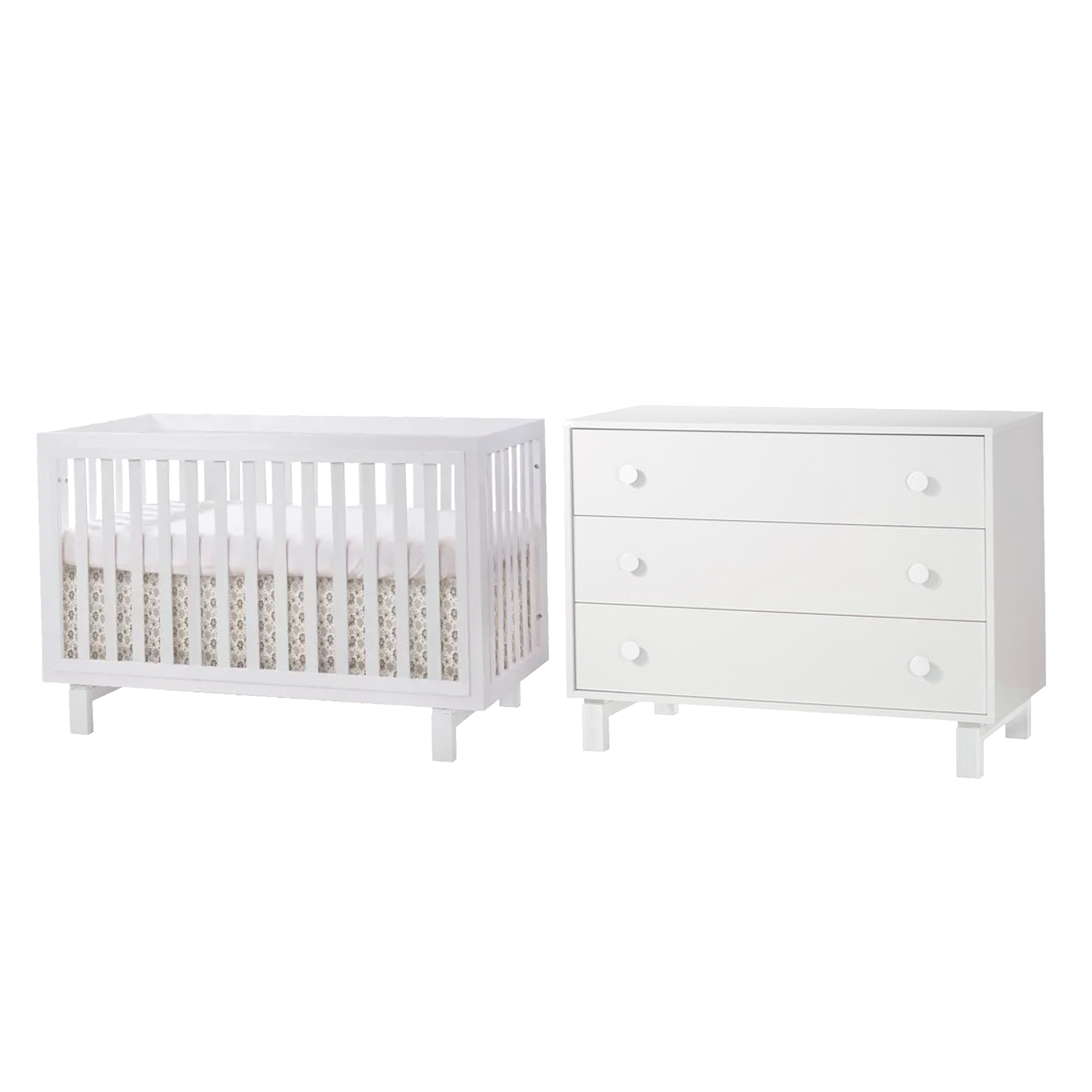 TULIP Bjorn Classic Crib and 3 Drawer Dresser XL (sold as a set only)