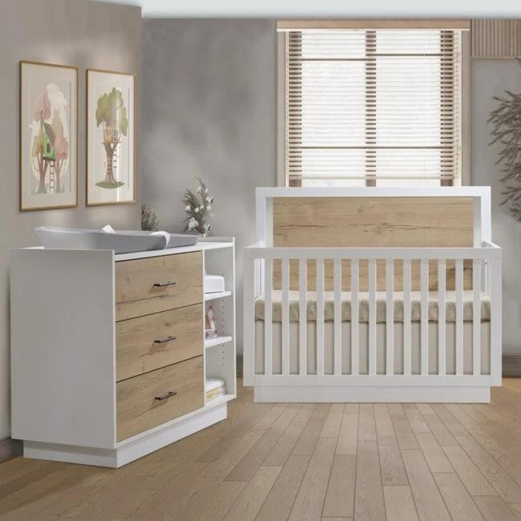 TULIP Tito   Crib-To-Double + Combo Dresser
