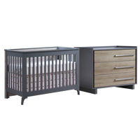 Thumbnail for TULIP Urban Convertible Crib and 3 Drawer Dresser XL (sold as a set only)