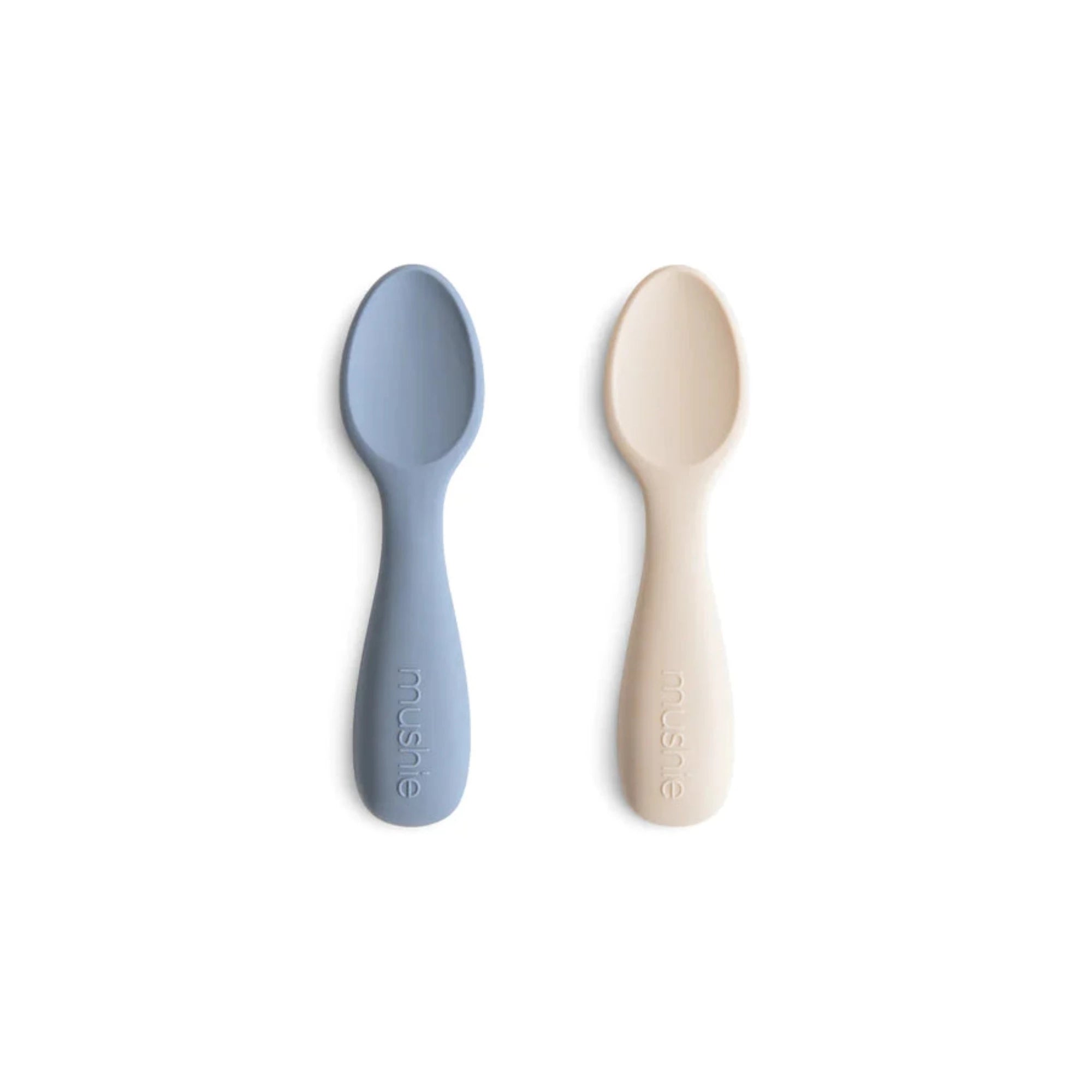 Cuillère de démarrage en silicone MUSHIE pour tout-petits (lot de 2)
