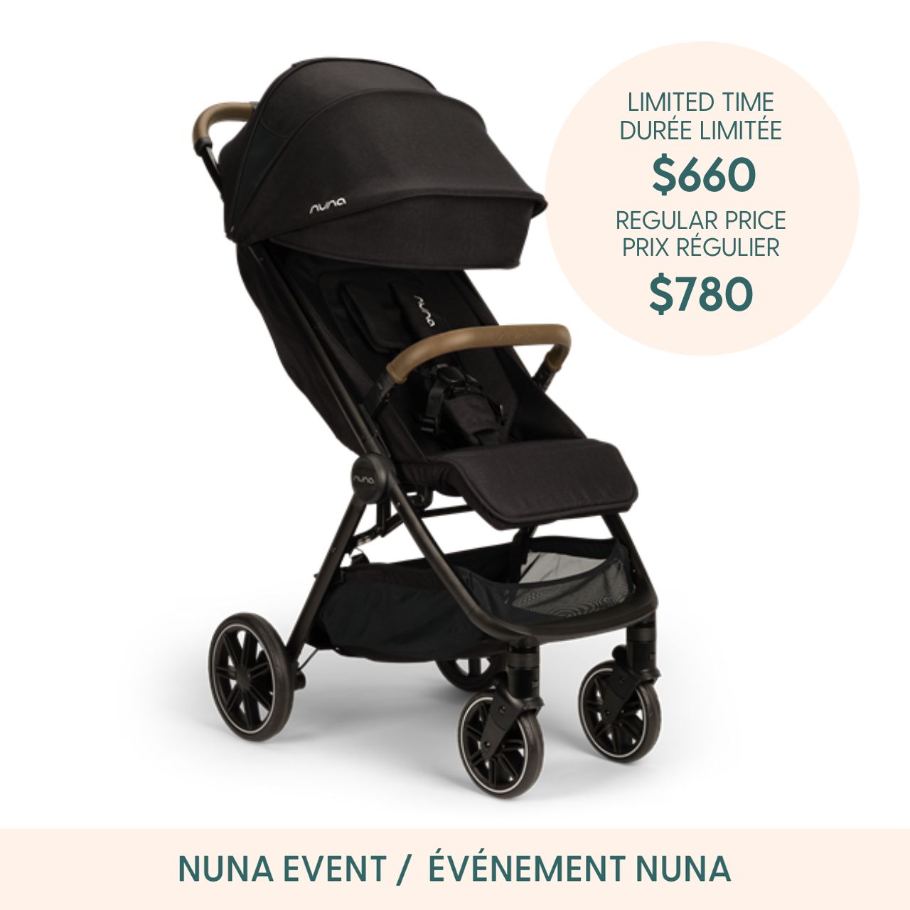 NUNA TRVL lx Stroller Granite Baby Stroller Kido Bebe