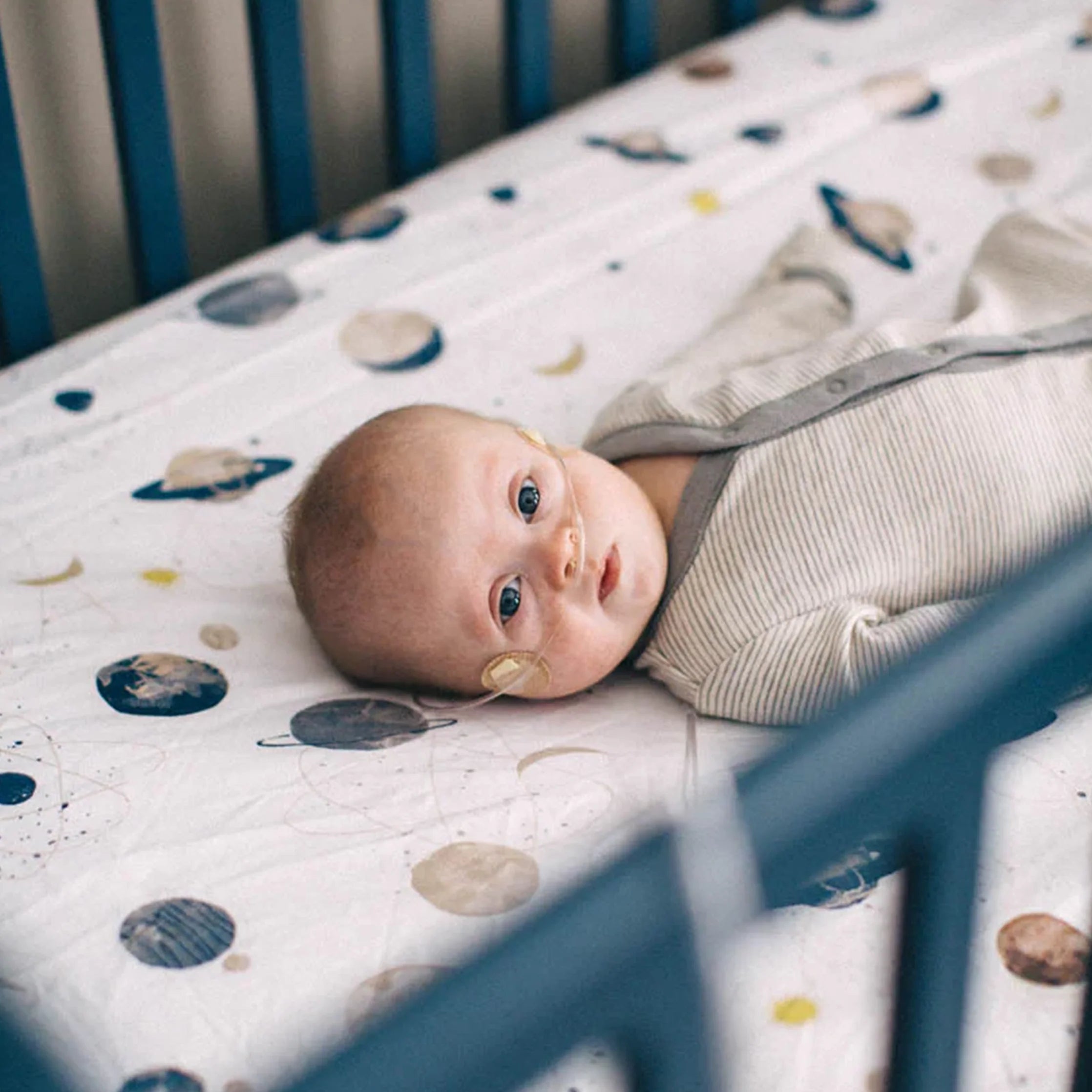 LITTLE UNICORN Cotton Muslin Crib Sheet