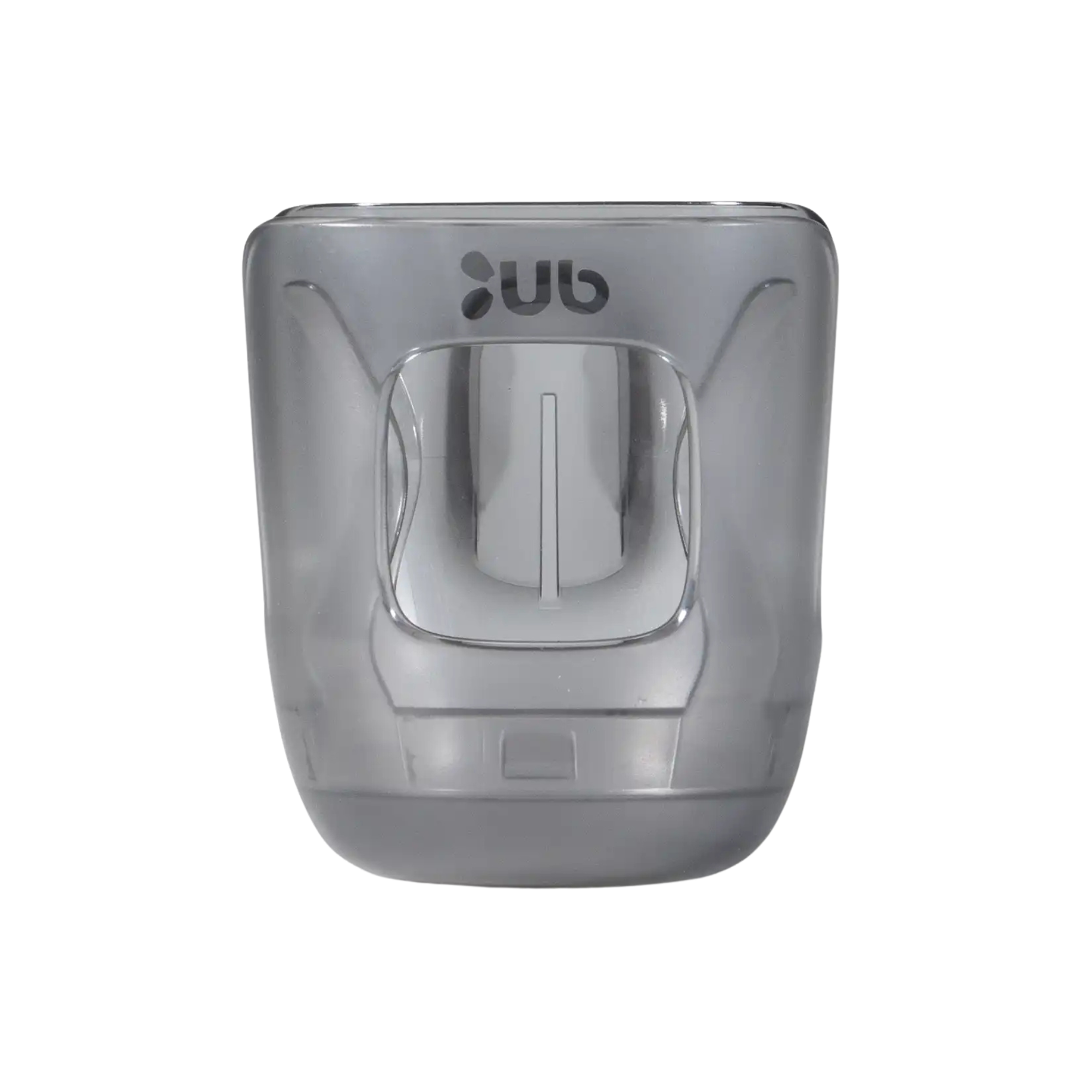 Clear training cup with silicone spout and dual handles, designed to help toddlers transition from bottle to regular cup.