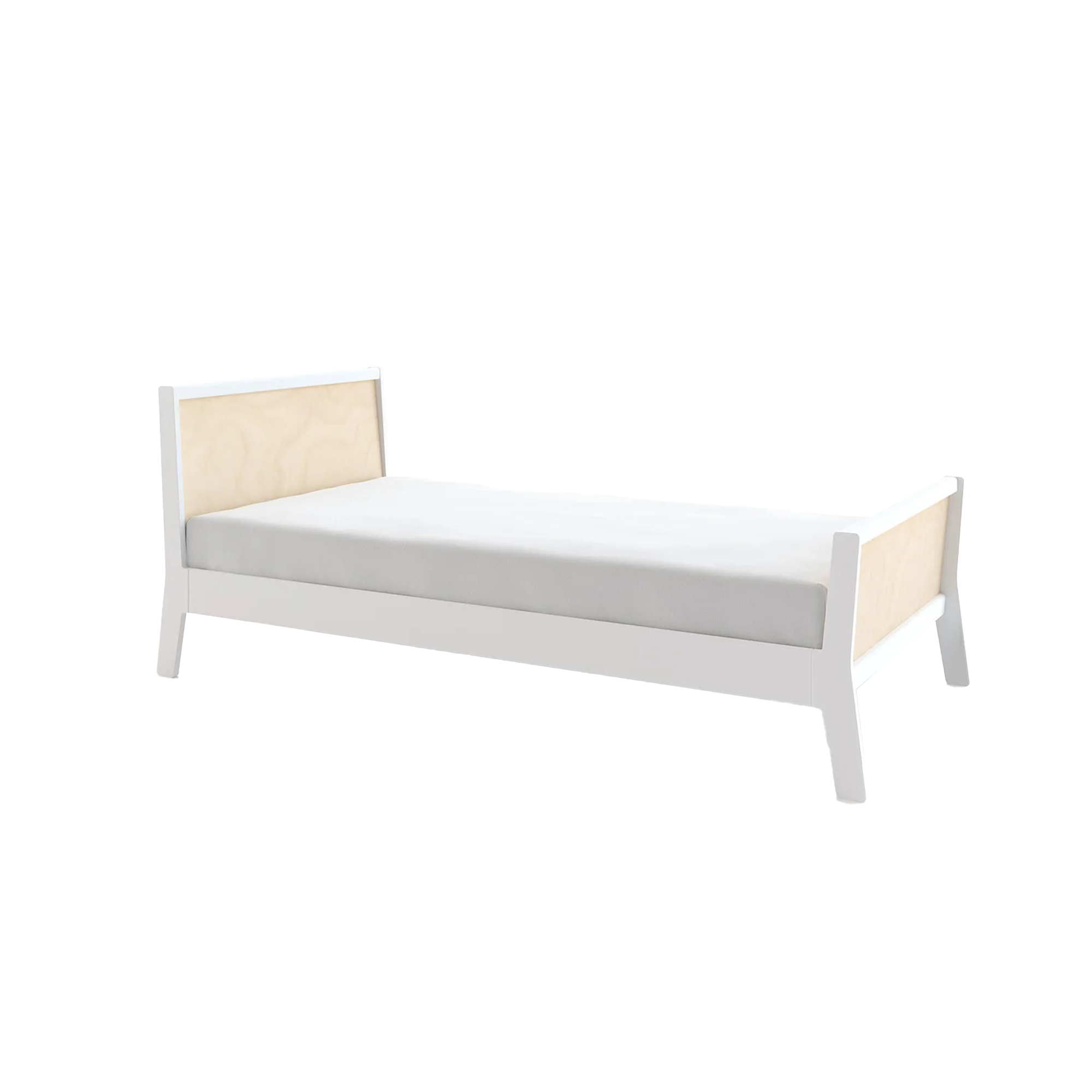 OEUF Sparrow Twin Bed - White/Birch