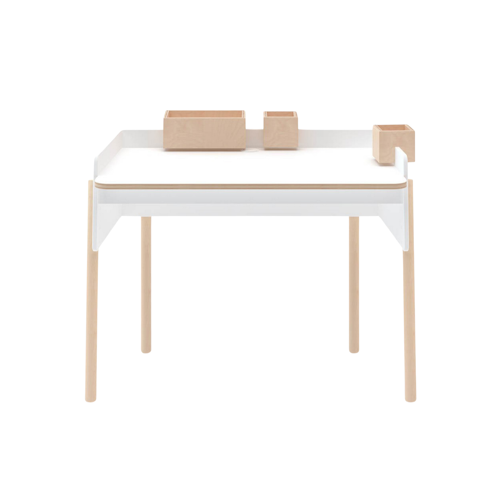 OEUF Brooklyn Desk - White/Birch
