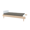 OEUF River Twin Bed - White/Birch