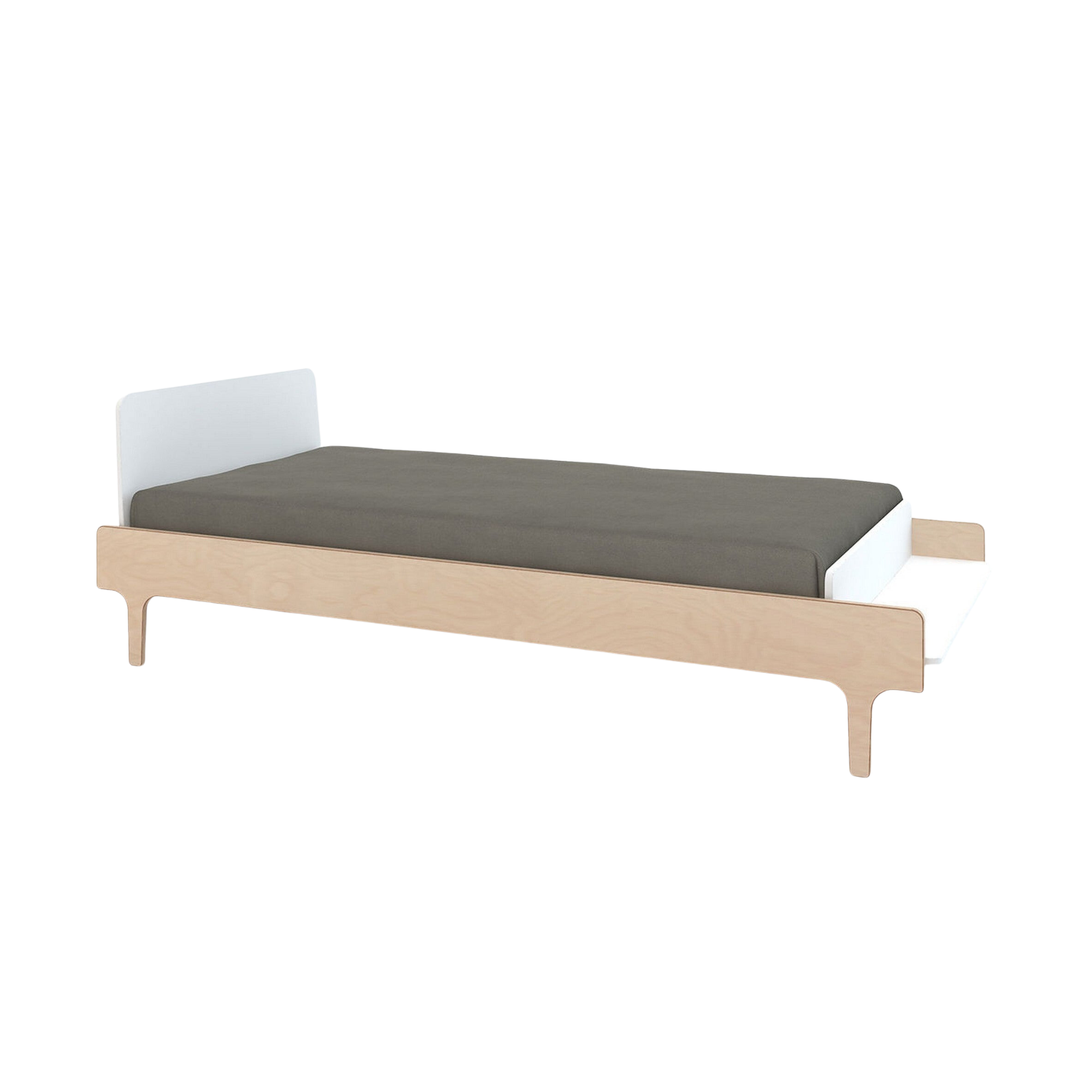 OEUF River Twin Bed - White/Birch