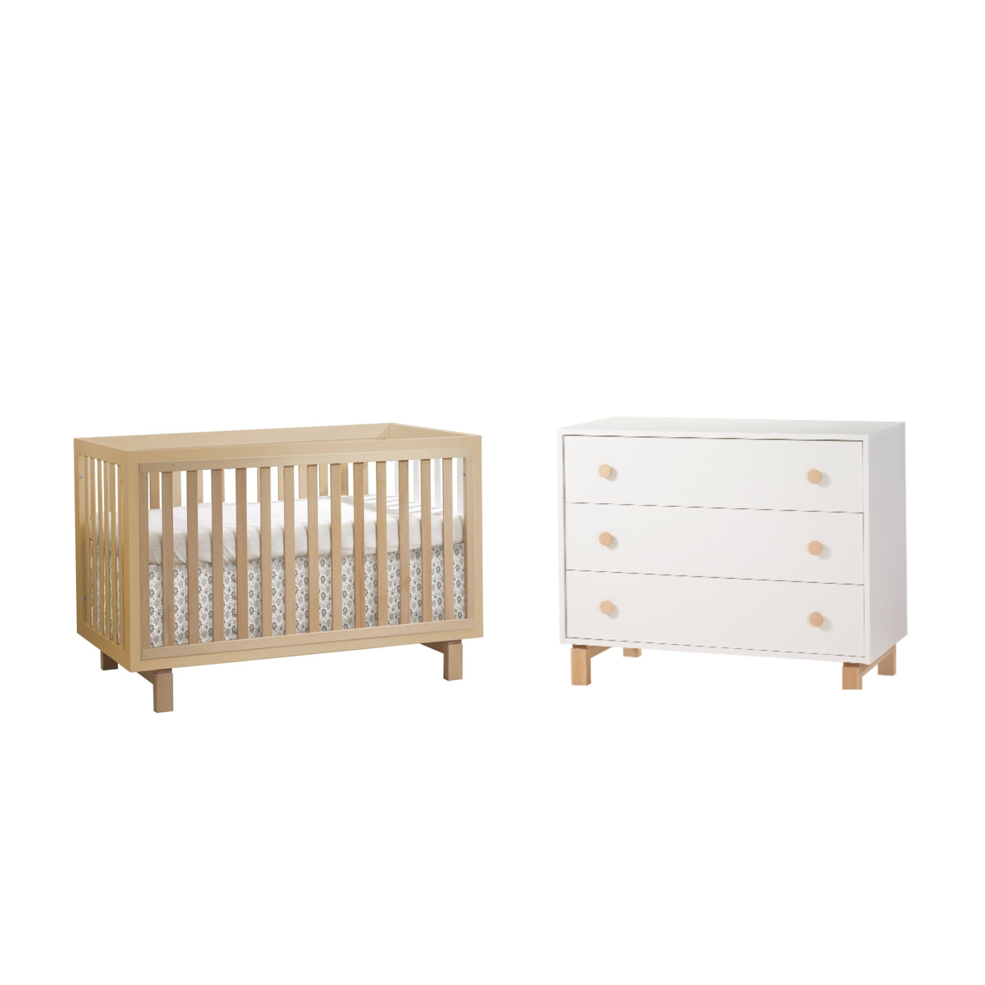 TULIP Bjorn Classic Crib and 3 Drawer Dresser XL (sold as a set only)