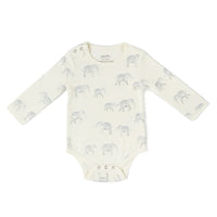 Thumbnail for PEHR Organic Cotton Shoulder Snap One-Piece - Follow Me Elephant