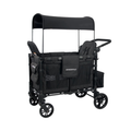 WONDERFOLD W2 Elite Push Double Stroller Wagon - Volcanic Black