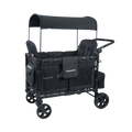 WONDERFOLD W4 Elite Push Quad Stroller Wagon - Volcanic Black