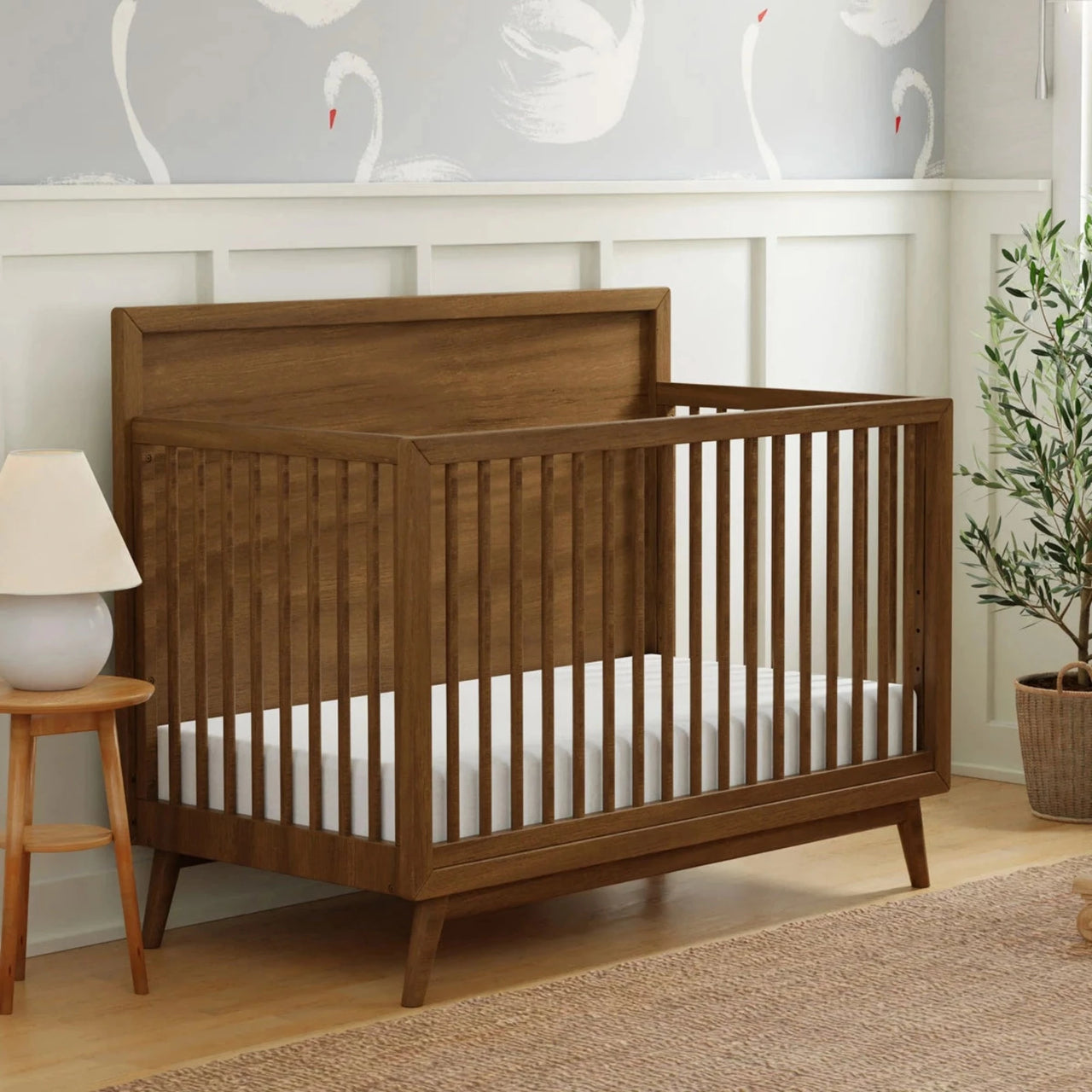 Babyletto Palma 4 in 1 Convertible Crib Natural Walnut