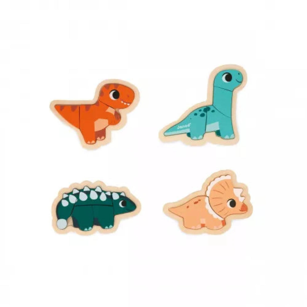 JANOD Dino 4 Puzzles Progressifs