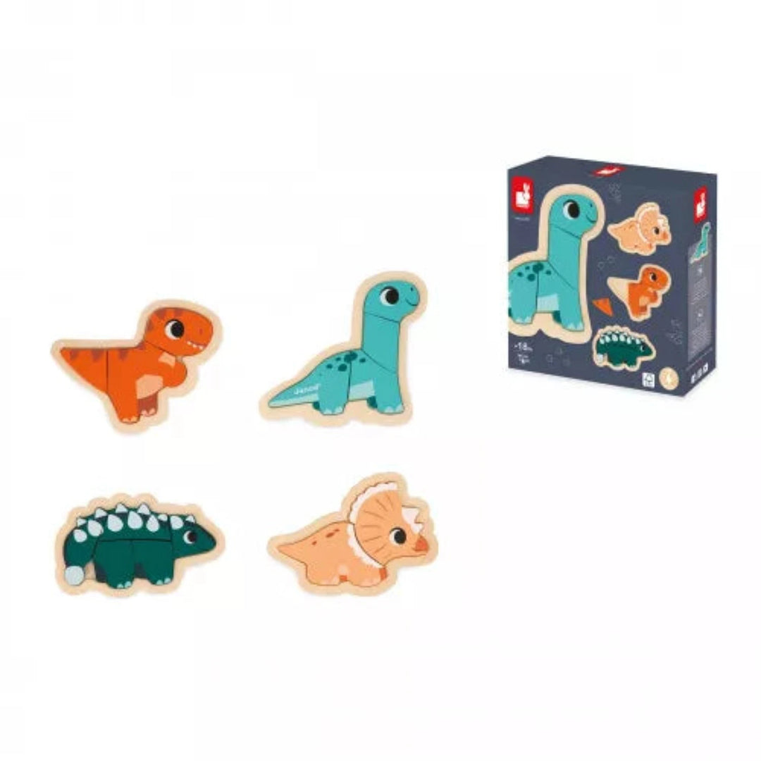 JANOD Dino 4 Puzzles Progressifs
