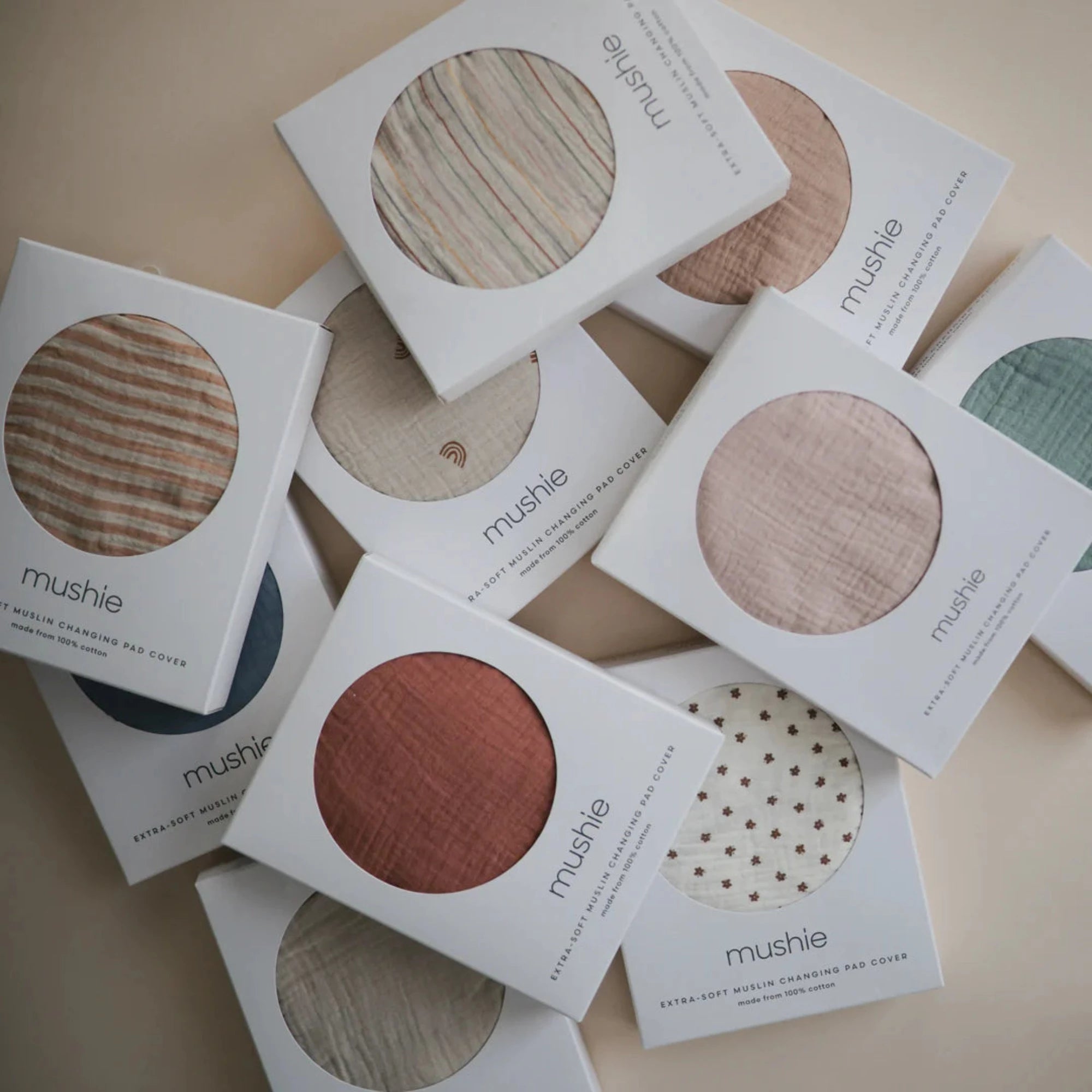 MUSHIE Extra Soft Muslin Changing Pad Cover