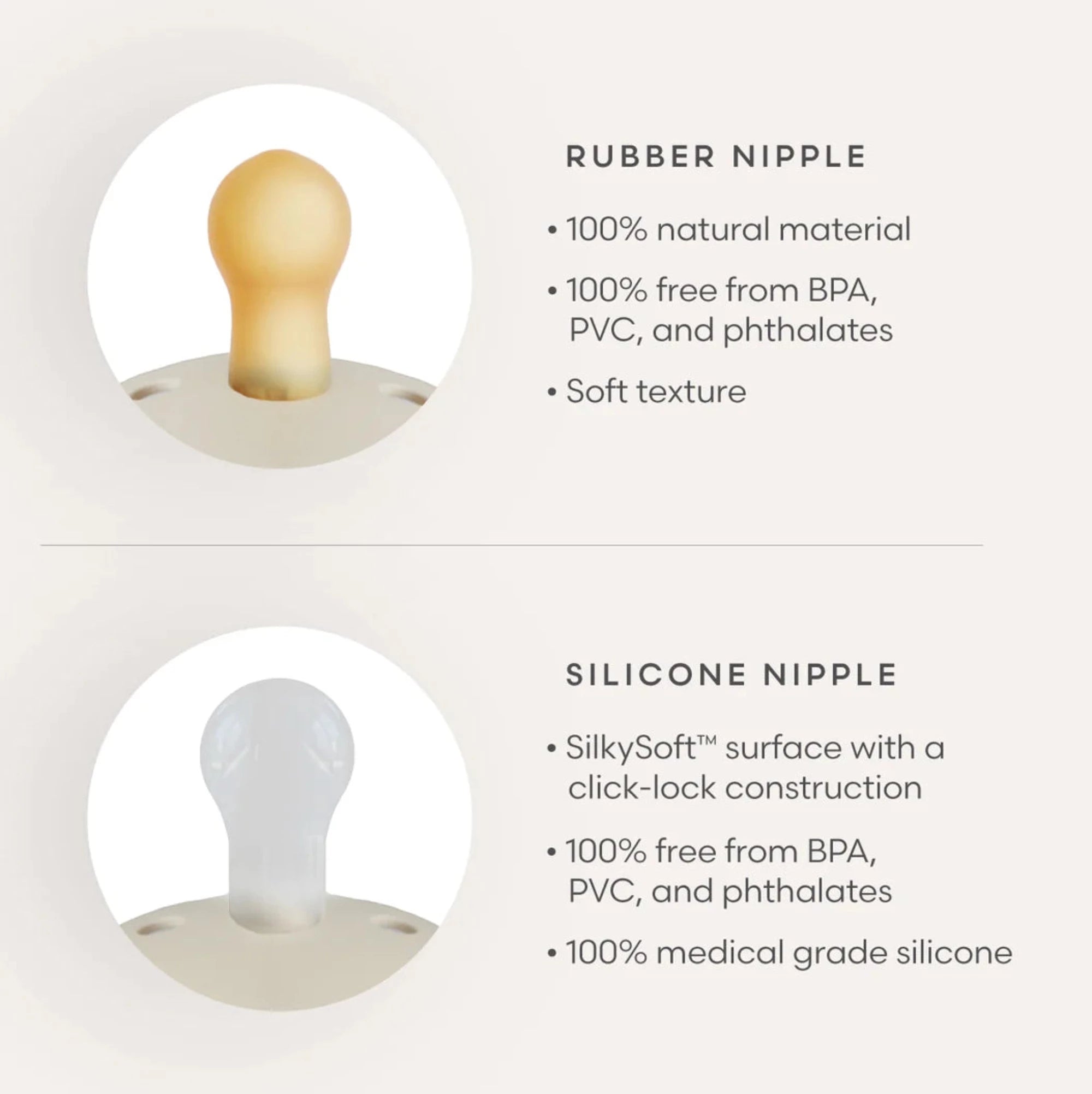 MUSHIE Frigg Rope Latex Baby Pacifier