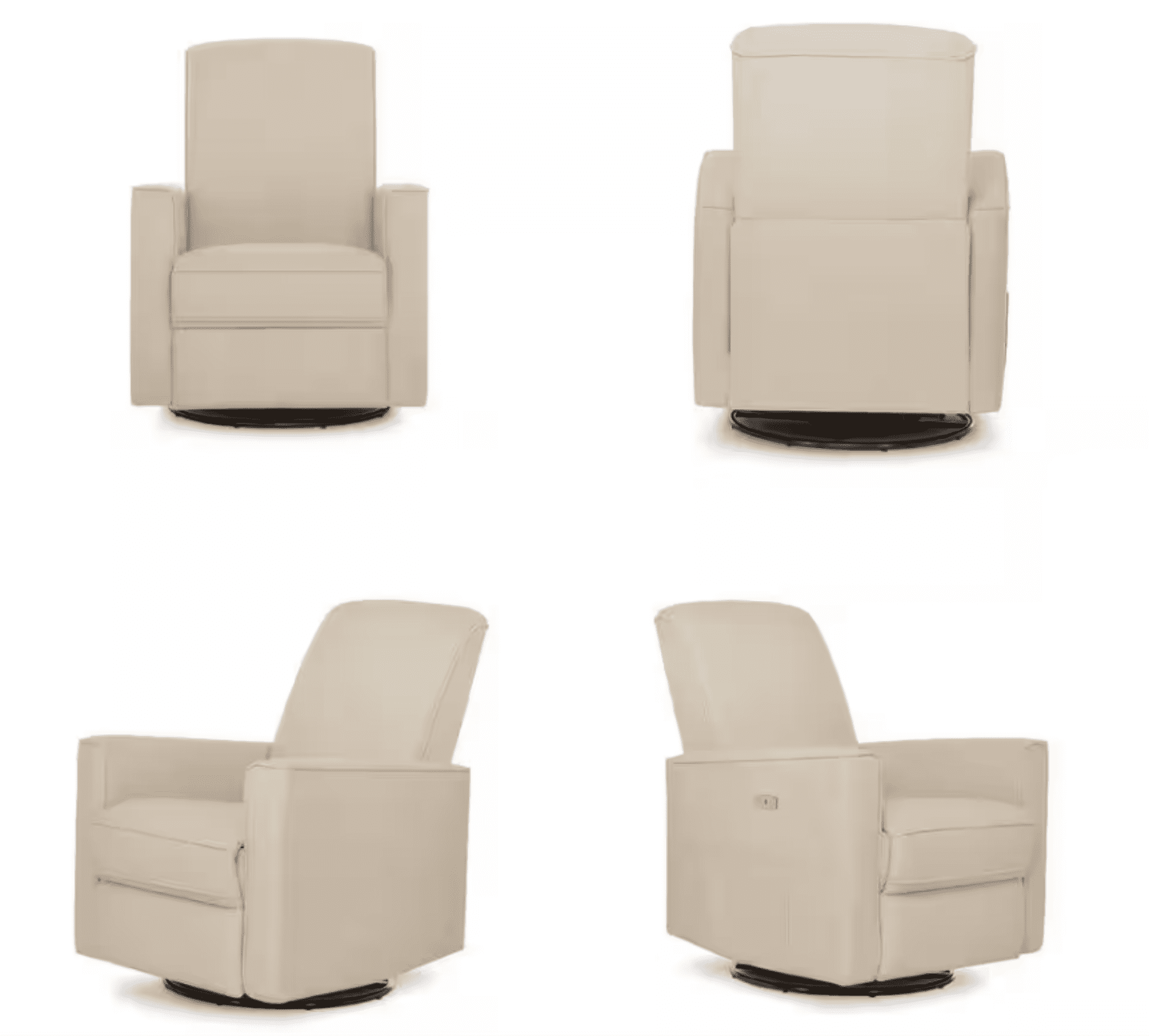 Fauteuil inclinable pivotant et électrique de luxe EVOLUR Harlow avec repose-pieds
