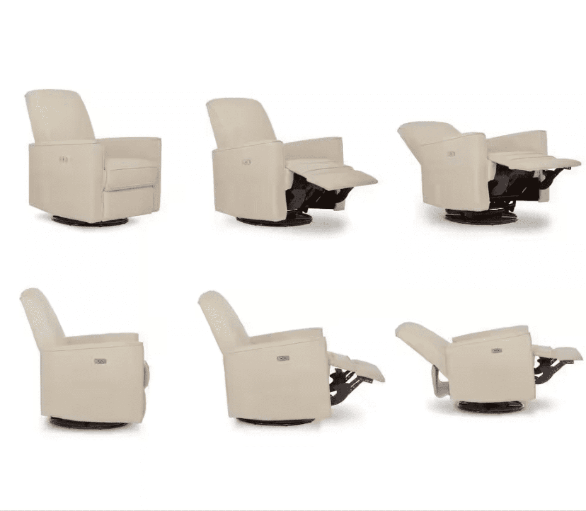 Fauteuil inclinable pivotant et électrique de luxe EVOLUR Harlow avec repose-pieds