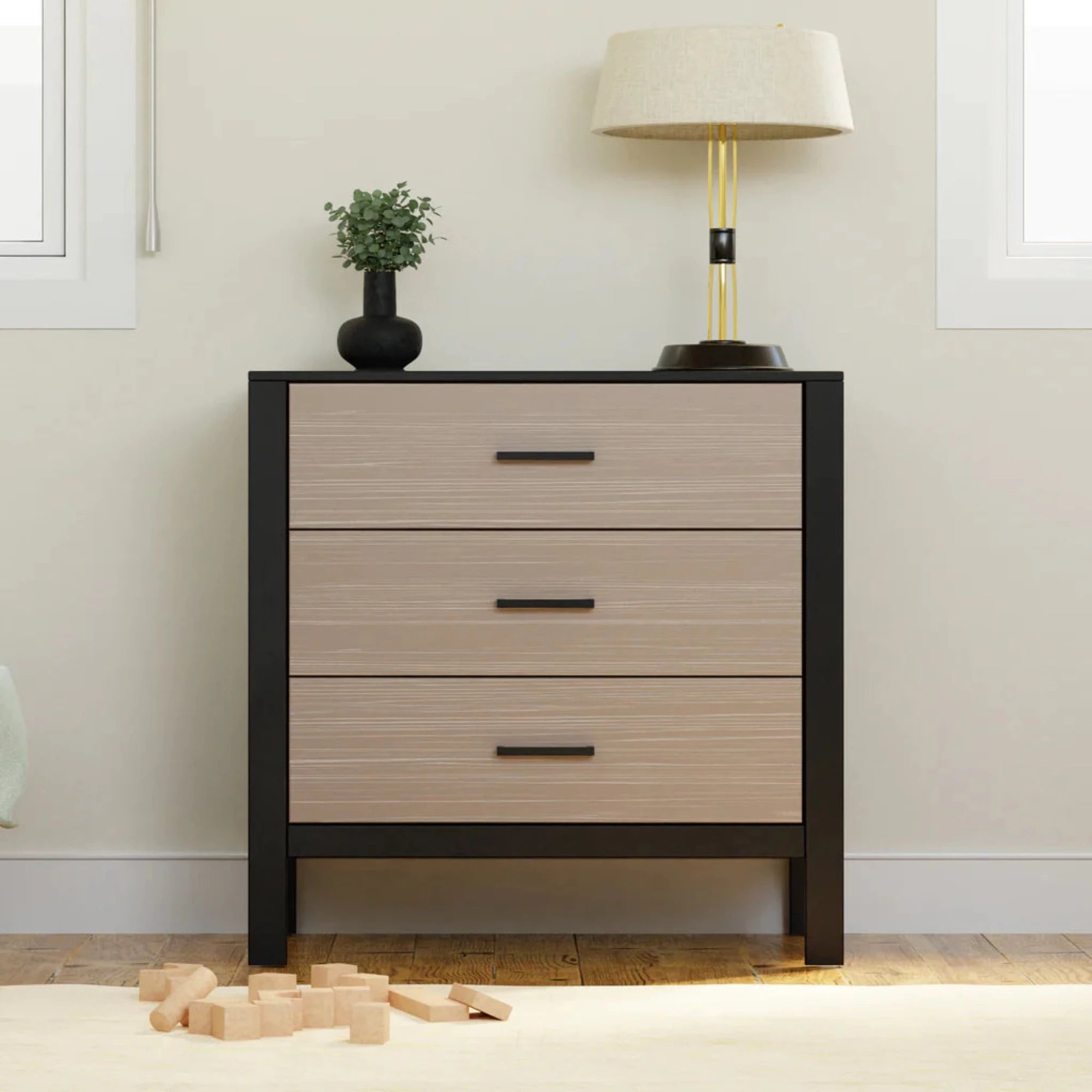 CARTERS by DAVINCI Radley 3-Drawer Dresser - Ebony/Coastwood