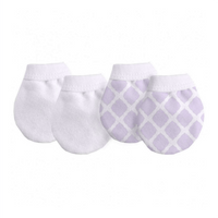 Thumbnail for KUSHIES No-Scratch Mittens Flannel (2 Pk) - Girl