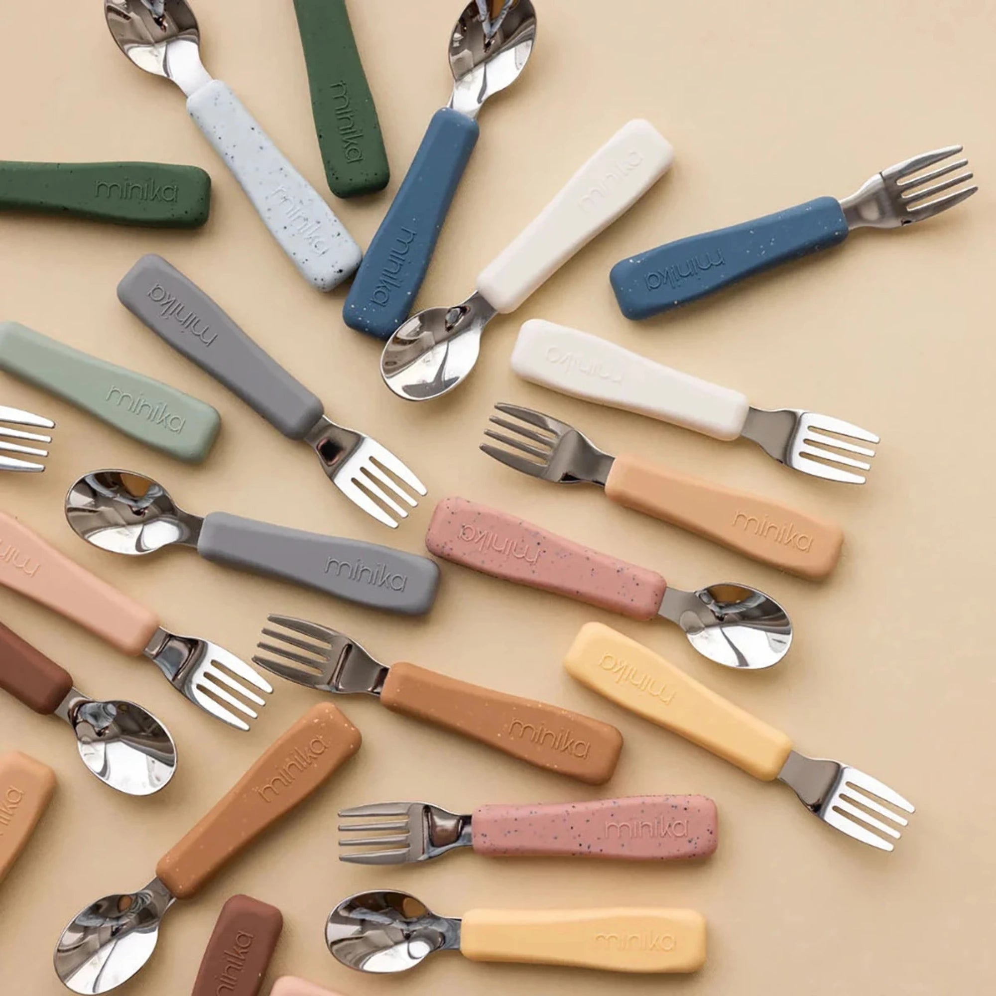 MINIKA Fork and Spoon Set - Shell