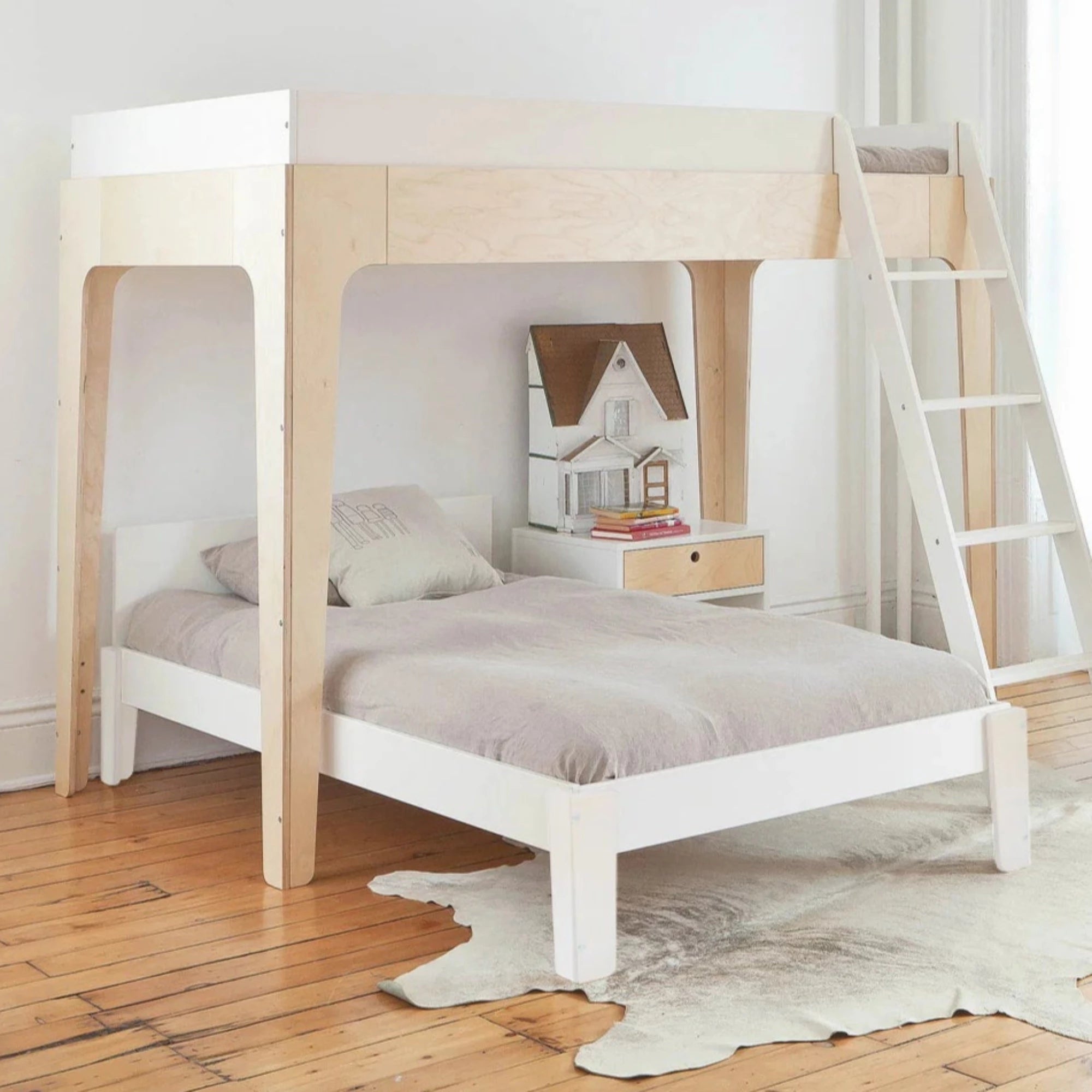 OEUF Perch Twin Lower Bed - White