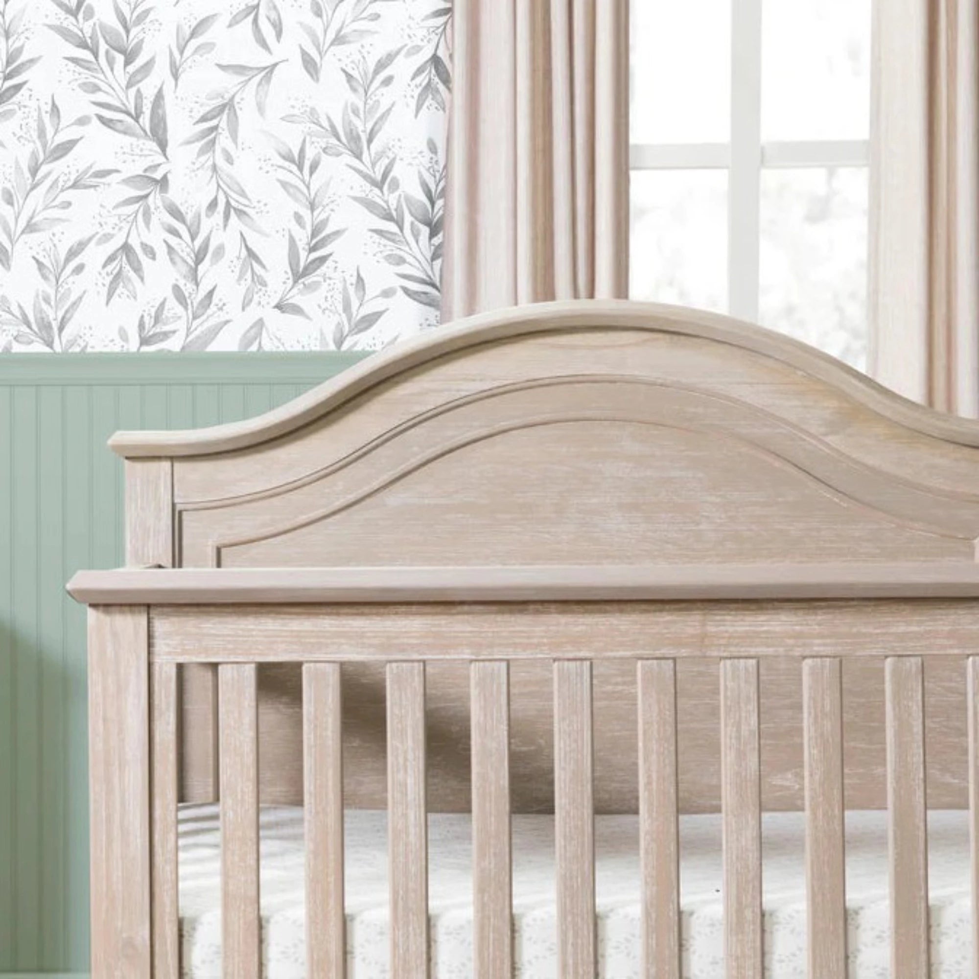 MONOGRAM by namesake Beckett Rustic 4-in-1 Convertible Curve Top Crib - Sandbar