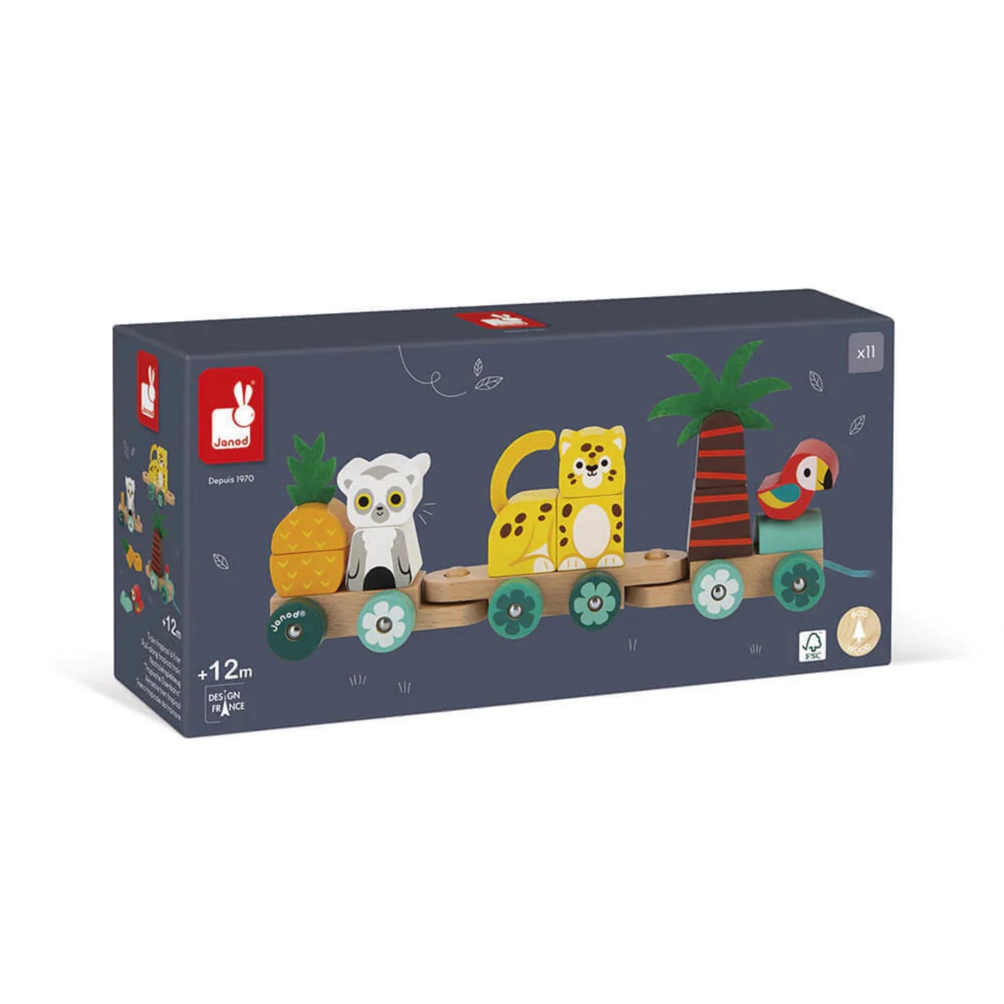JANOD Tropik Pull-Along Tropical Train