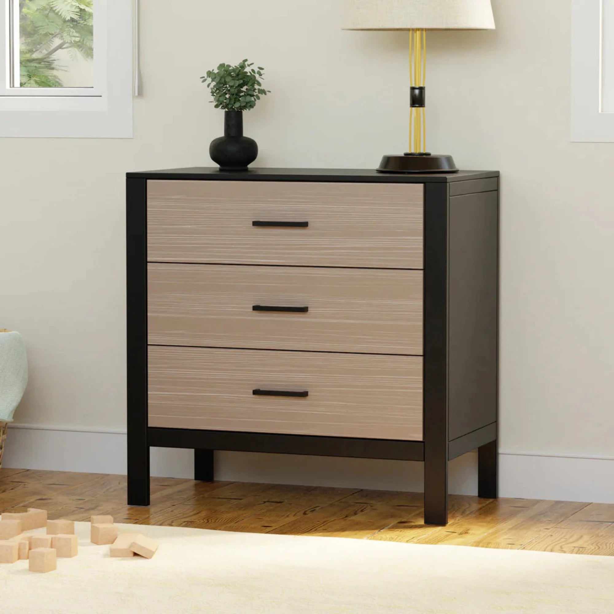 CARTERS by DAVINCI Radley 3-Drawer Dresser - Ebony/Coastwood