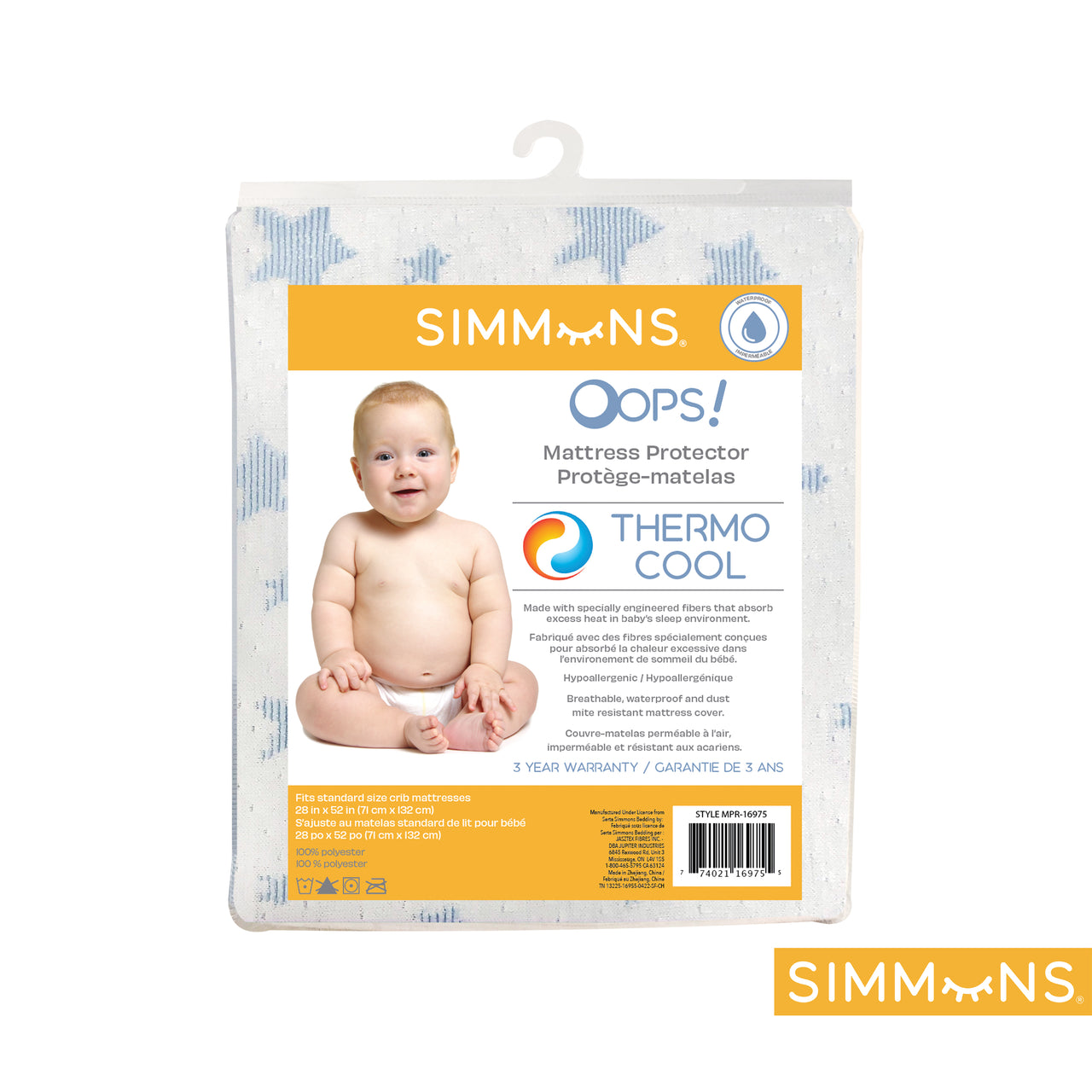 SIMMONS OOPS Protège Matelas ThermoCool