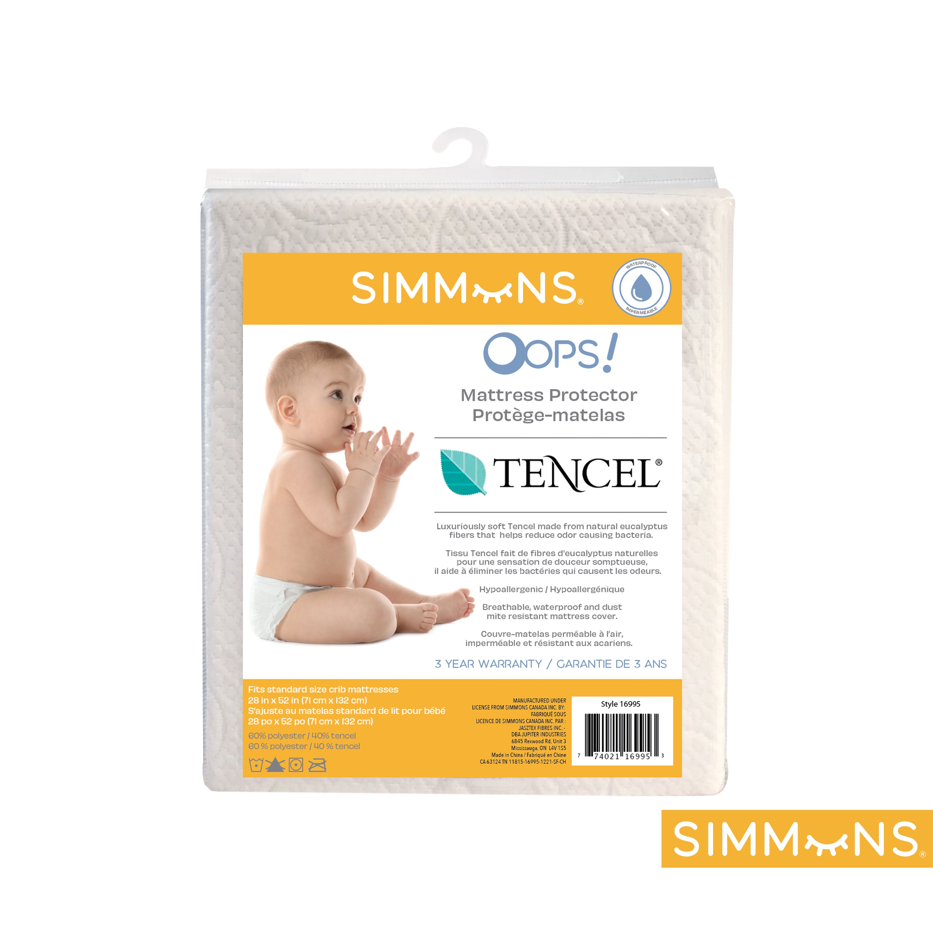 Protège-matelas SIMMONS Oops Tencel