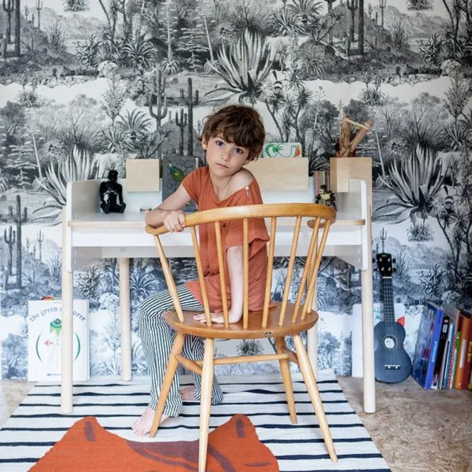 OEUF Brooklyn Desk - White/Birch