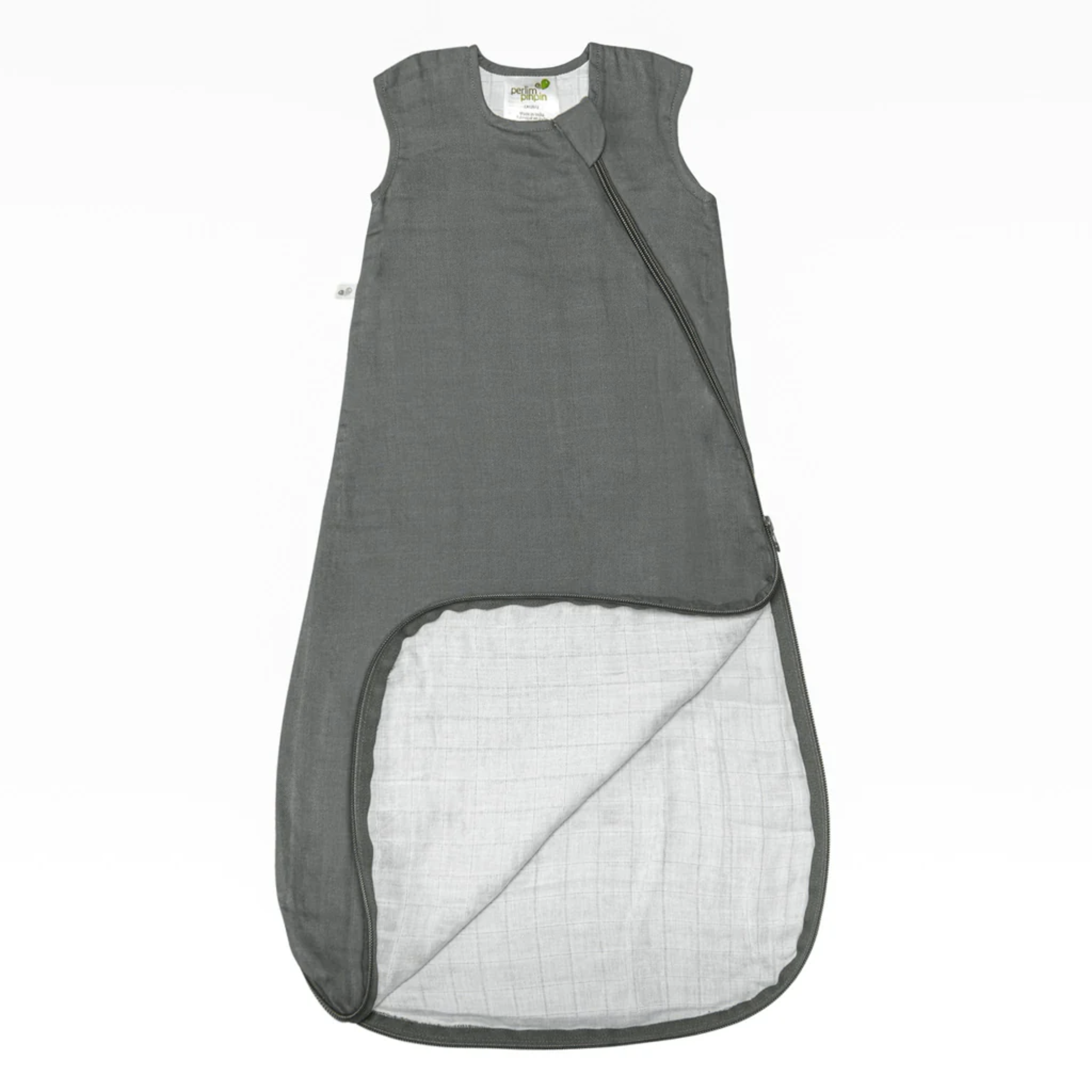 PERLIMPINPIN Cotton Muslin Sleep Bag 0.7T - Charcoal