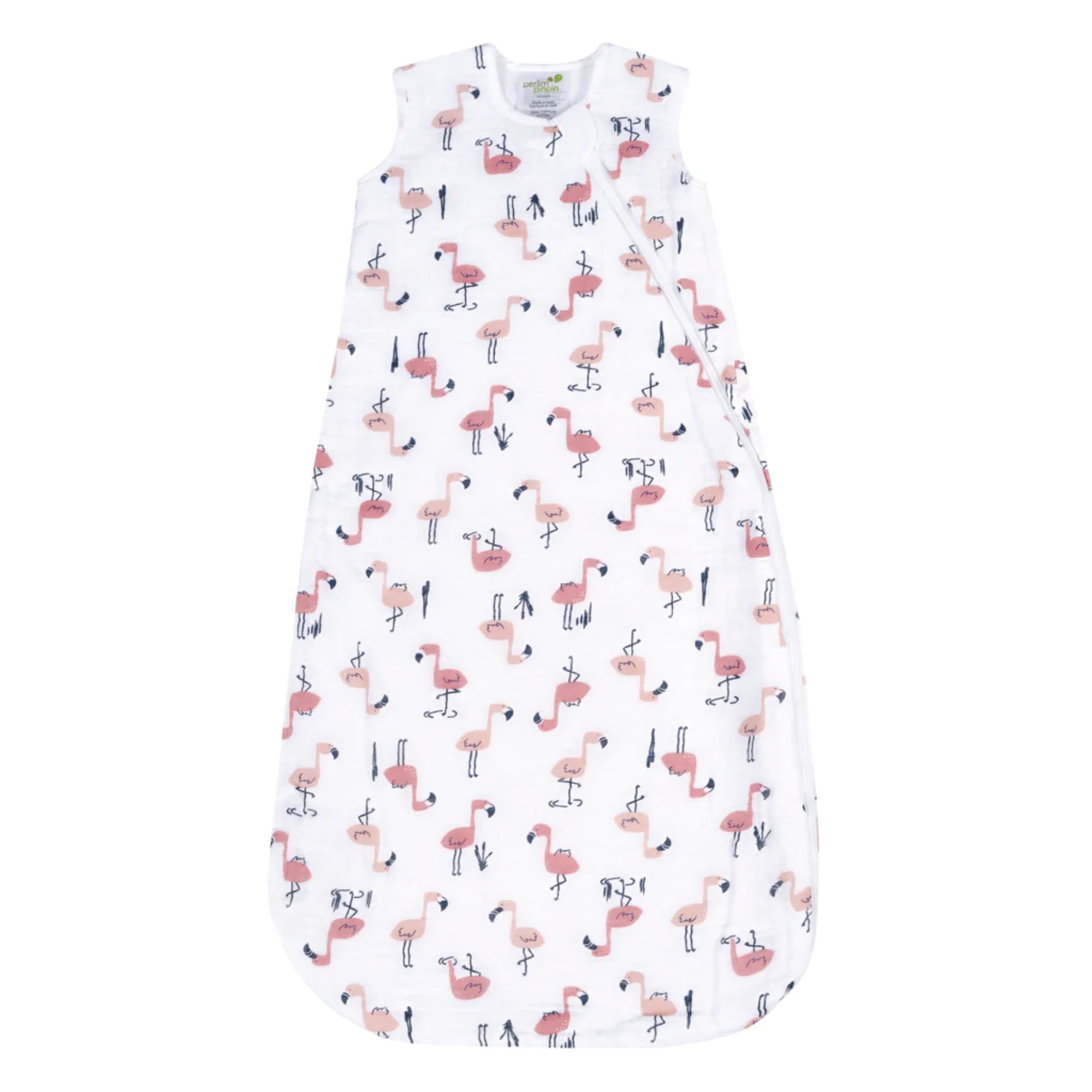 PERLIMPINPIN Cotton Muslin Sleep Bag 0.7T - Flamingos