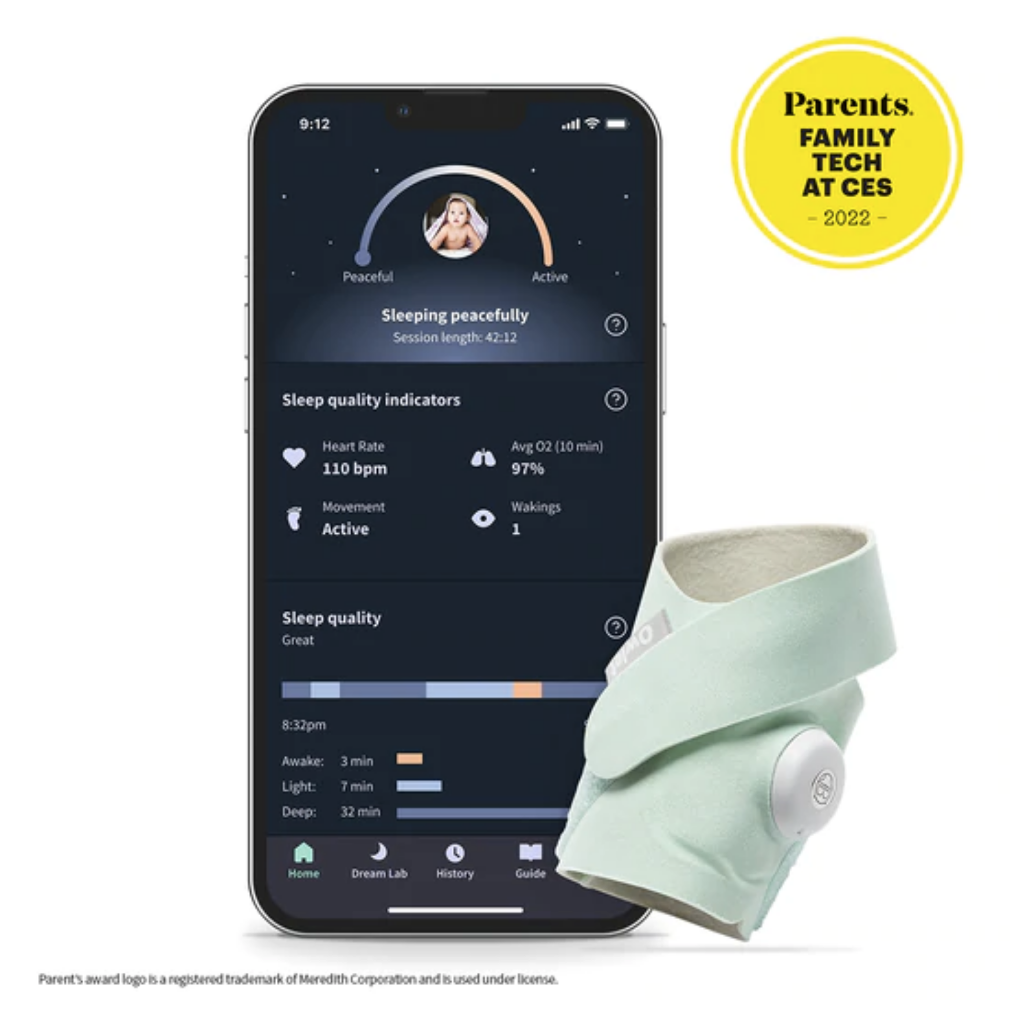 OWLET Dream Sock - Mint