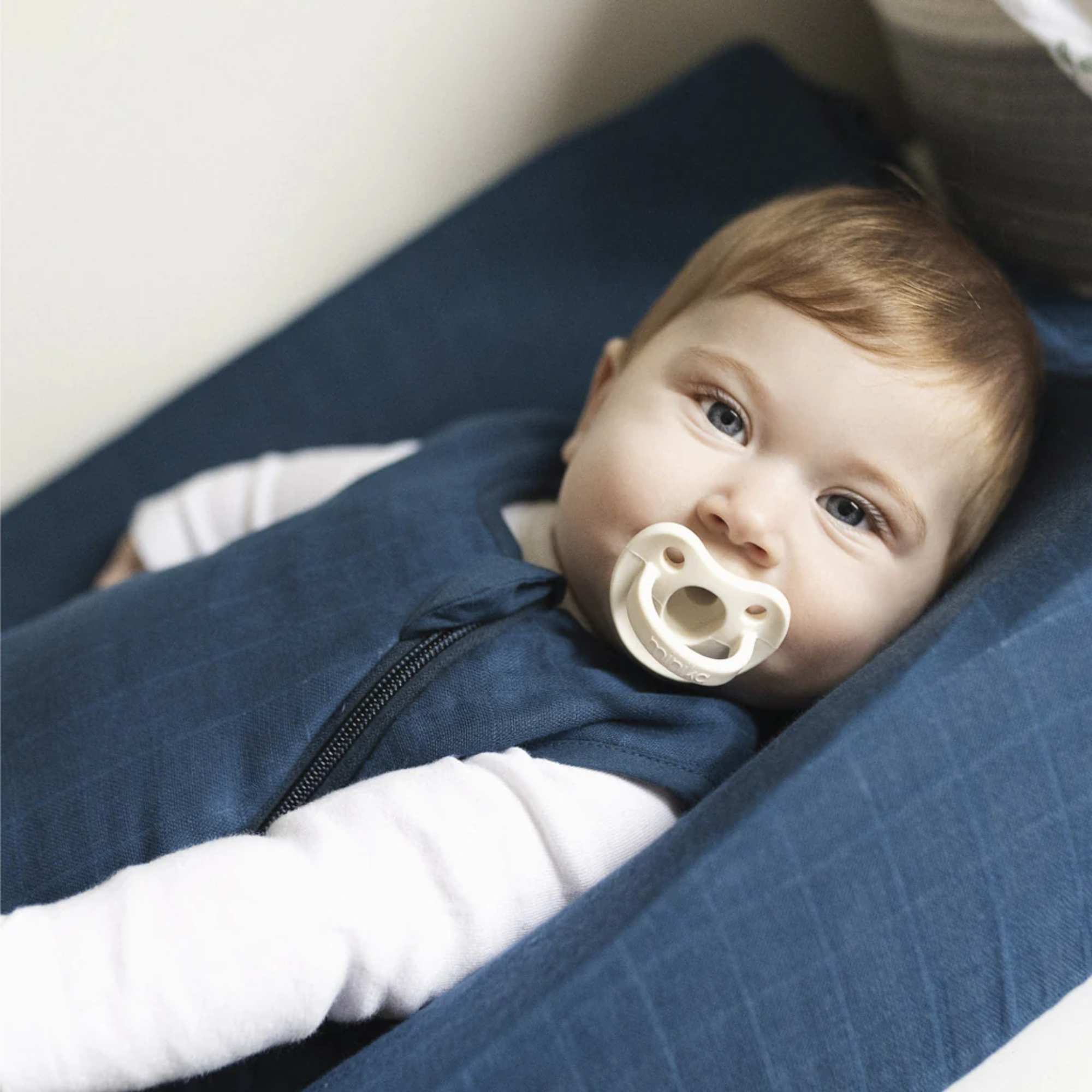 PERLIMPINPIN Cotton Muslin Sleep Bag 0.7T - Navy
