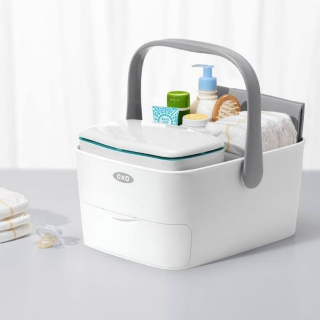 OXO TOT Diaper Caddy With Changing Mat - Grey