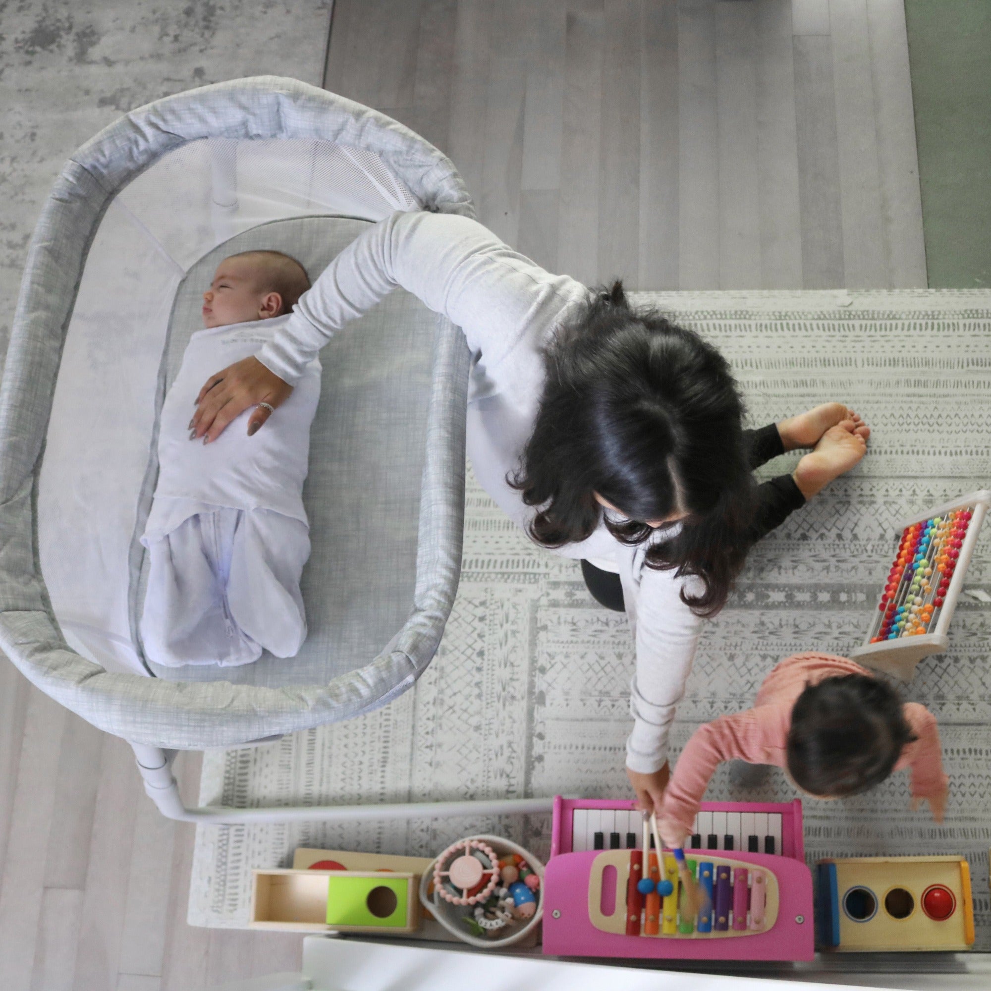 HALO Portable Bassinest Flex Sleeper - Heather Weave