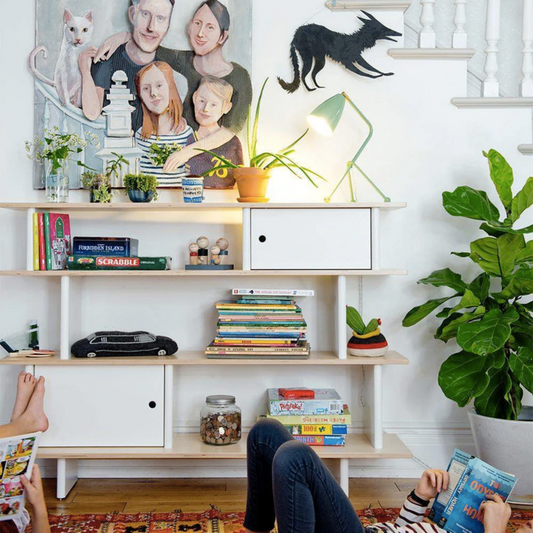 OEUF Mini Library - White/Birch