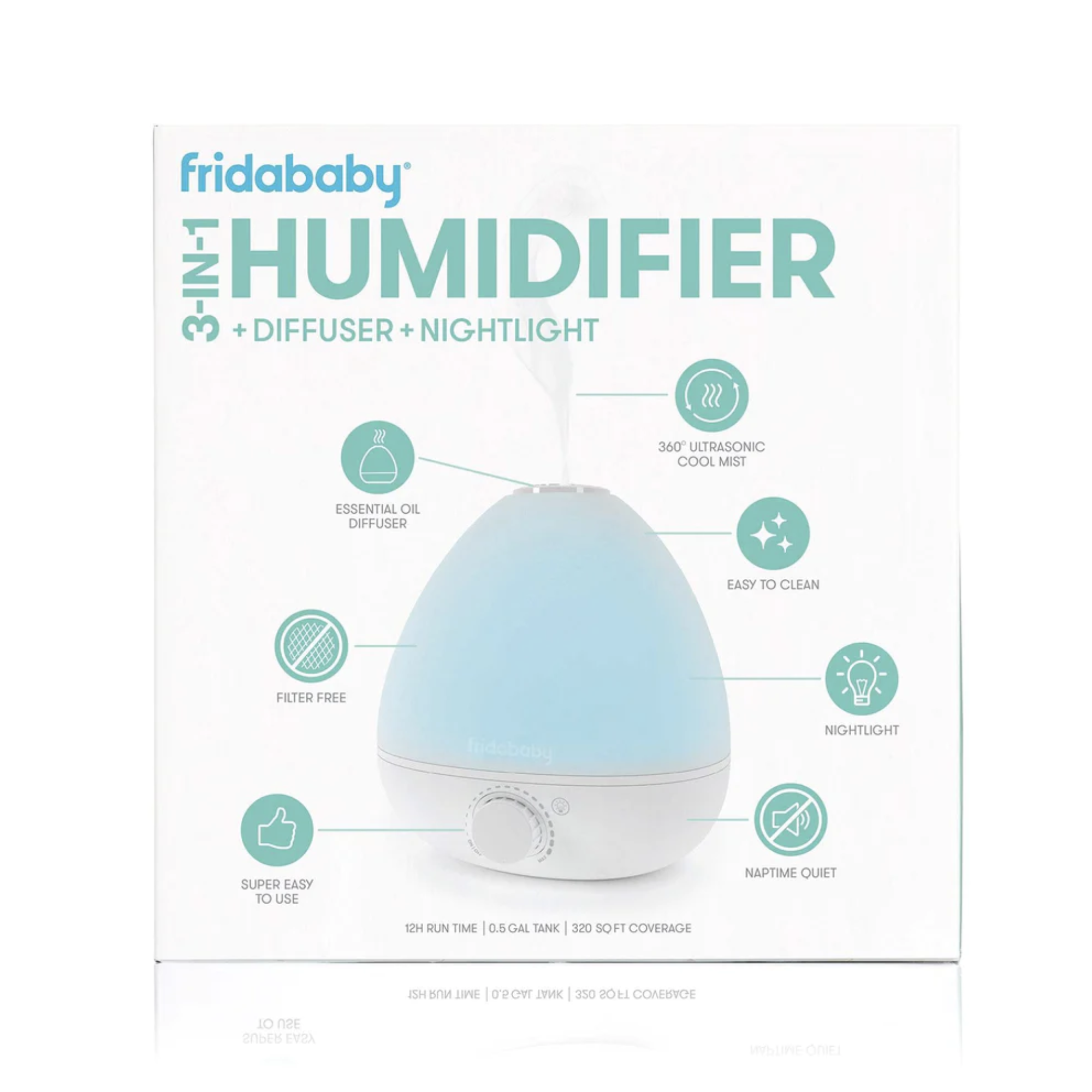 FRIDABABY 3-in-1 Humidifier, Difuser + Nightlight