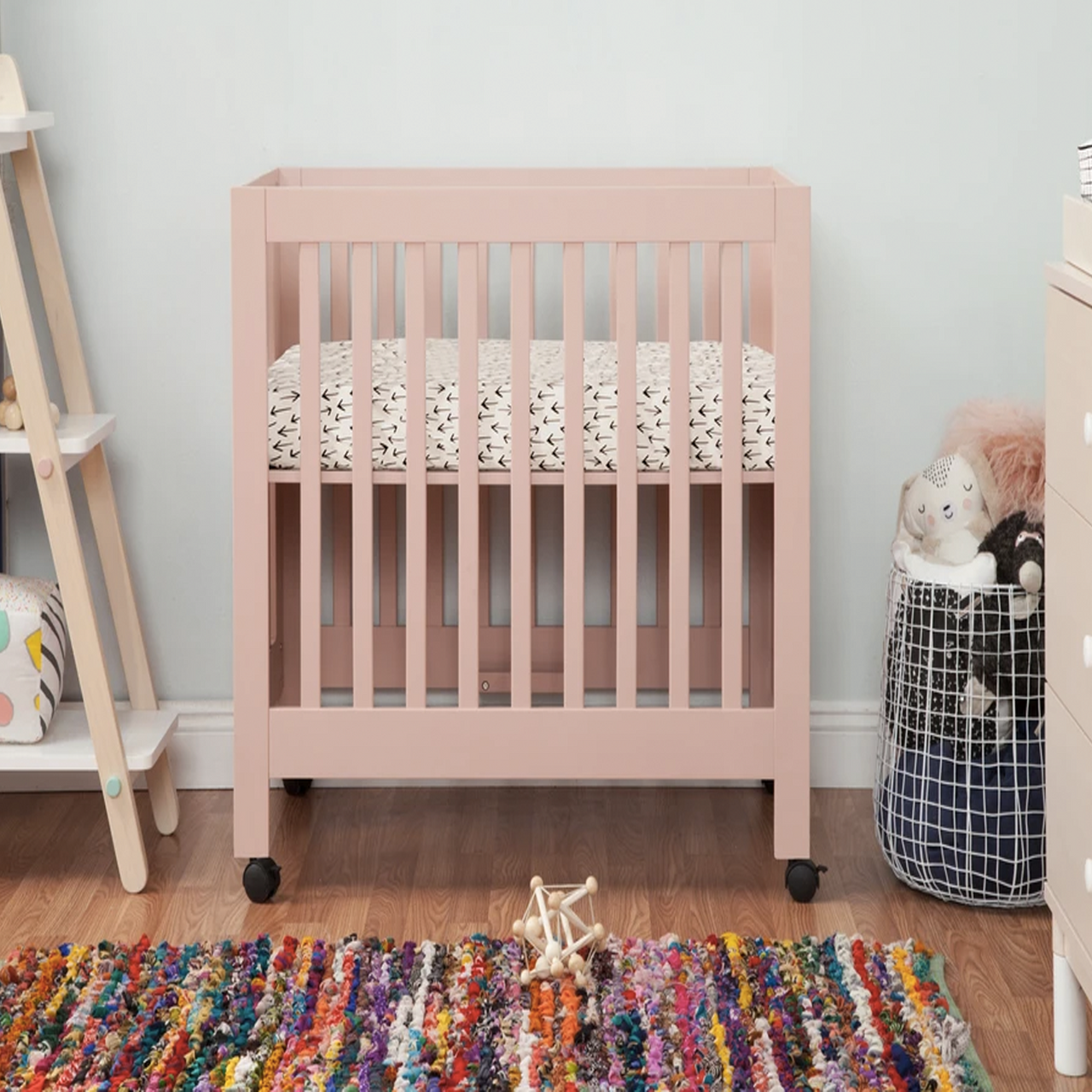 Babyletto Origami Mini Crib Light Sage