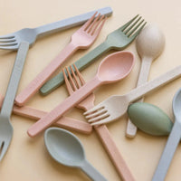 Thumbnail for MINIKA Wheat Straw Utensils Set - Natural