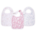 Bavoir classique à pression en mousseline de coton ADEN + ANAIS, lot de 3 - Ma Fleur