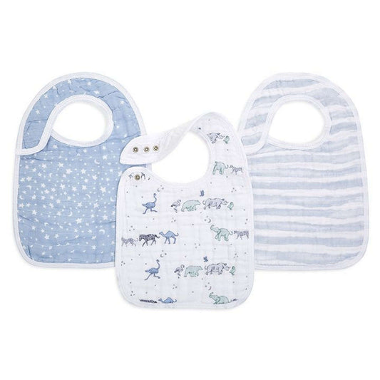 Cotton snap bibs