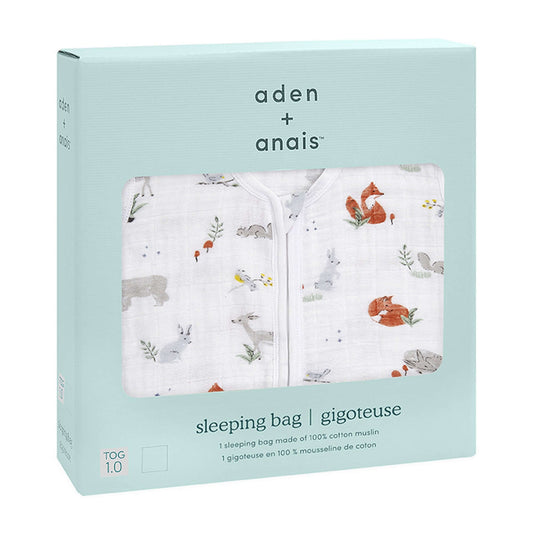 ADEN + ANAIS Cotton Muslin Light Sleeping Bag 1Tog