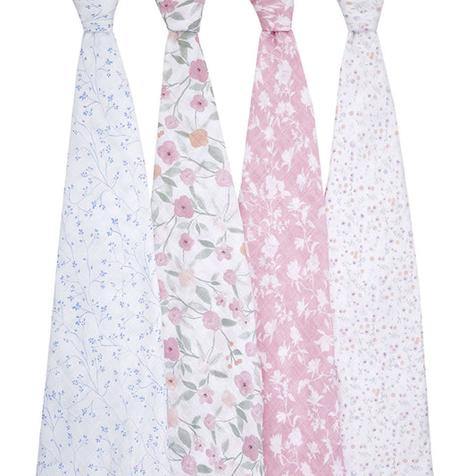 Four pack of printed Swaddle