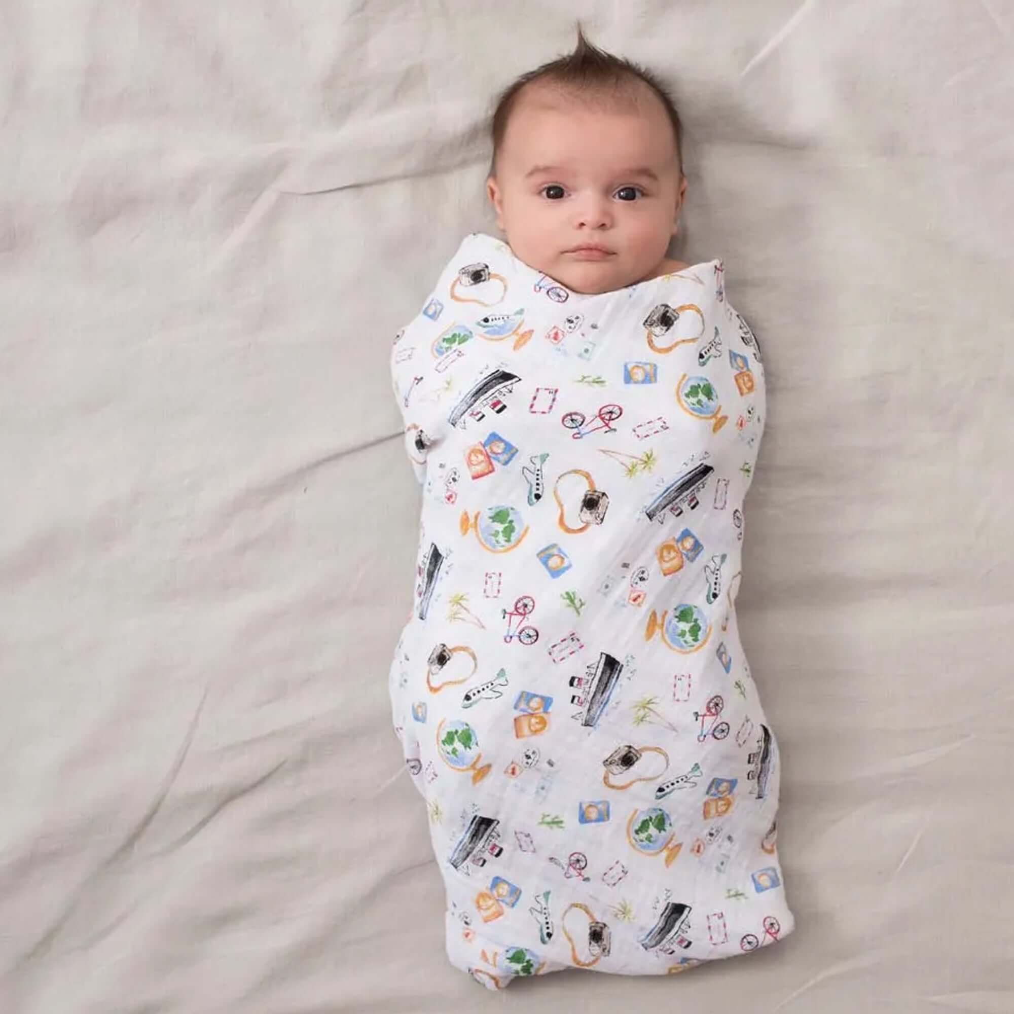 ADEN + ANAIS Cotton Muslin Swaddle (4 Pk) - Around the world