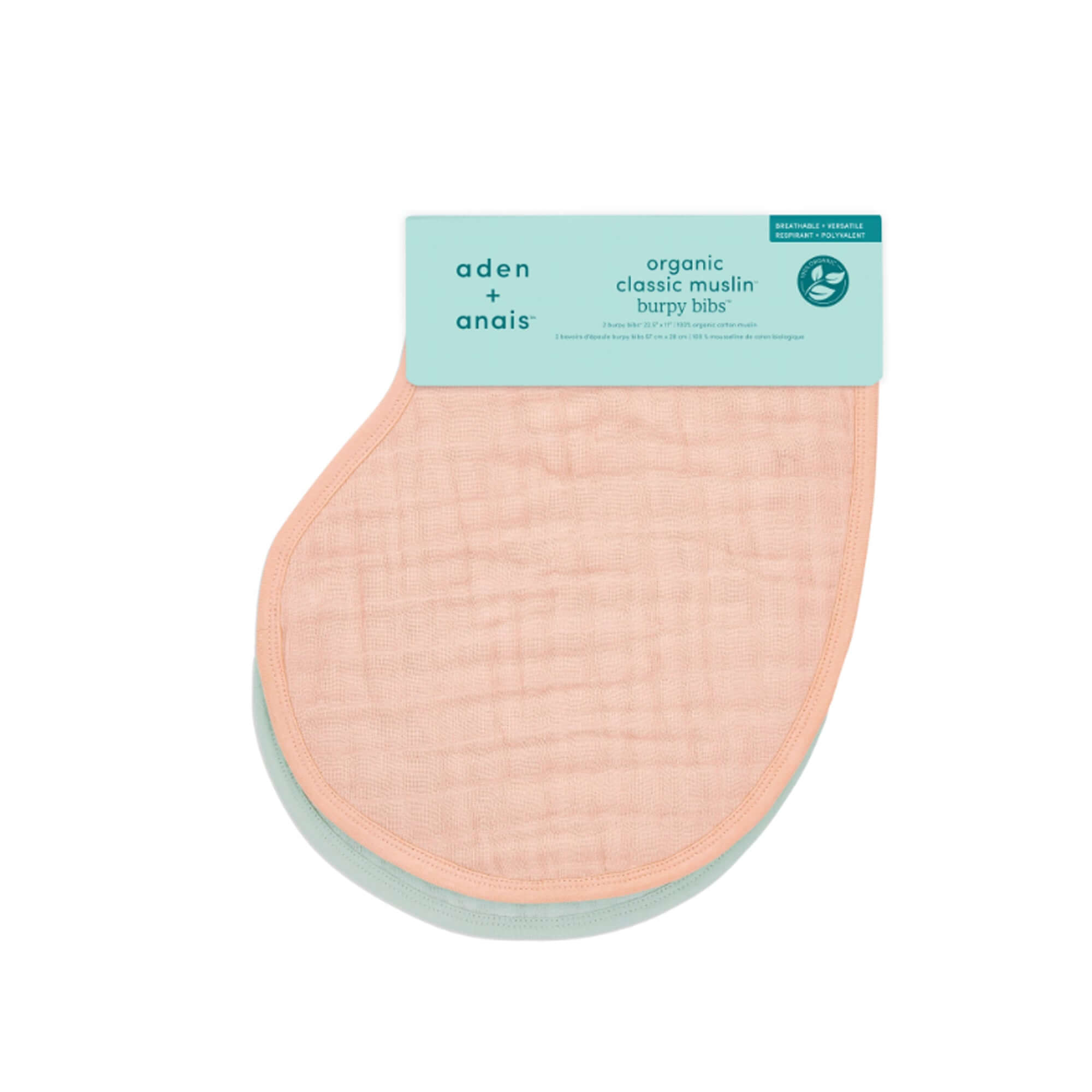 ADEN + ANAIS Organic Cotton Muslin Burpy Bib 2pk - Mother Earth